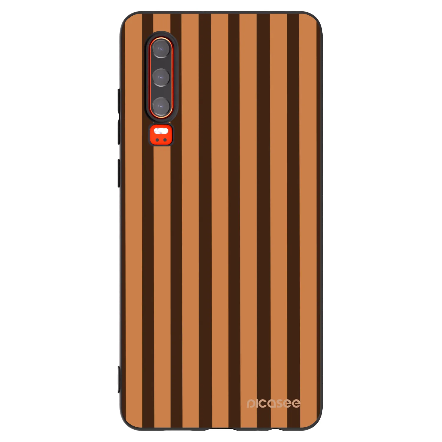 Picasee silikonski črni ovitek za Huawei P30 - Caramel lines