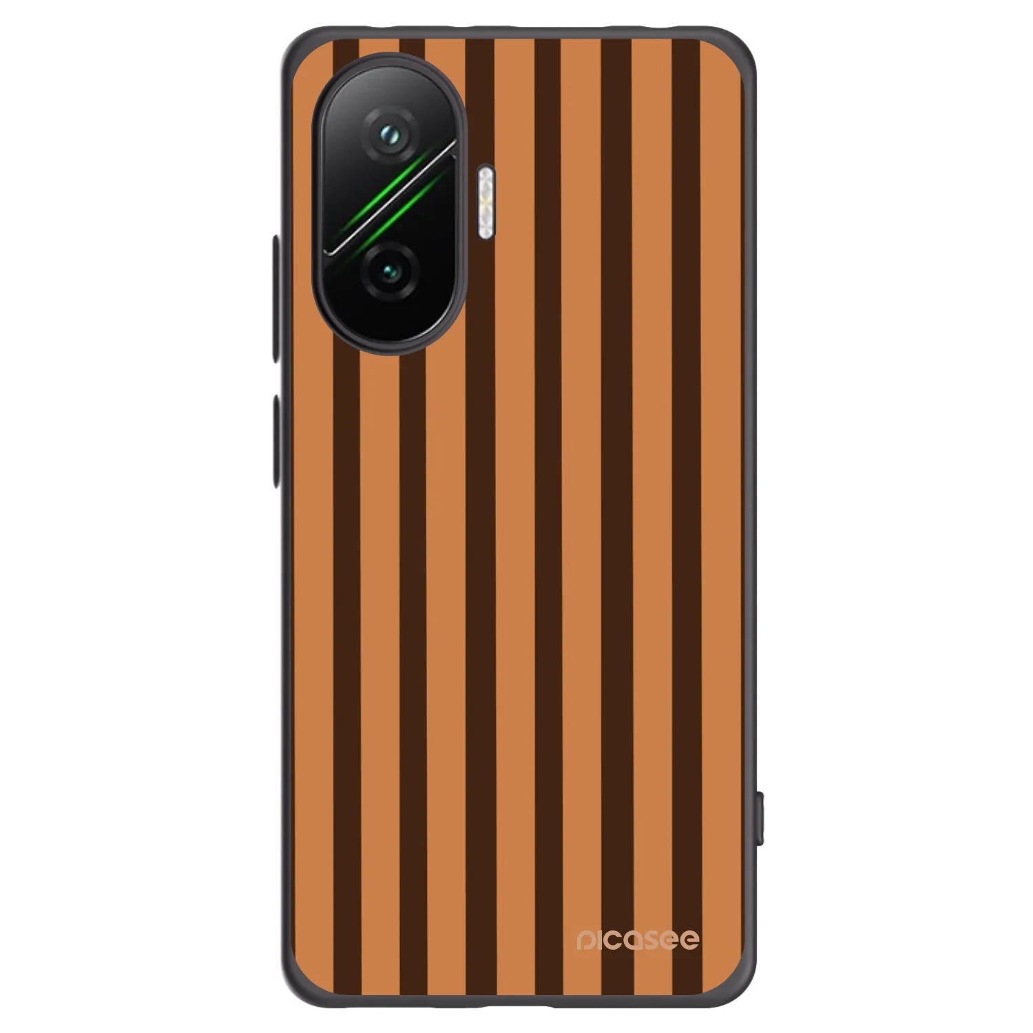 Picasee silikonski črni ovitek za Xiaomi Poco F7 5G - Caramel lines