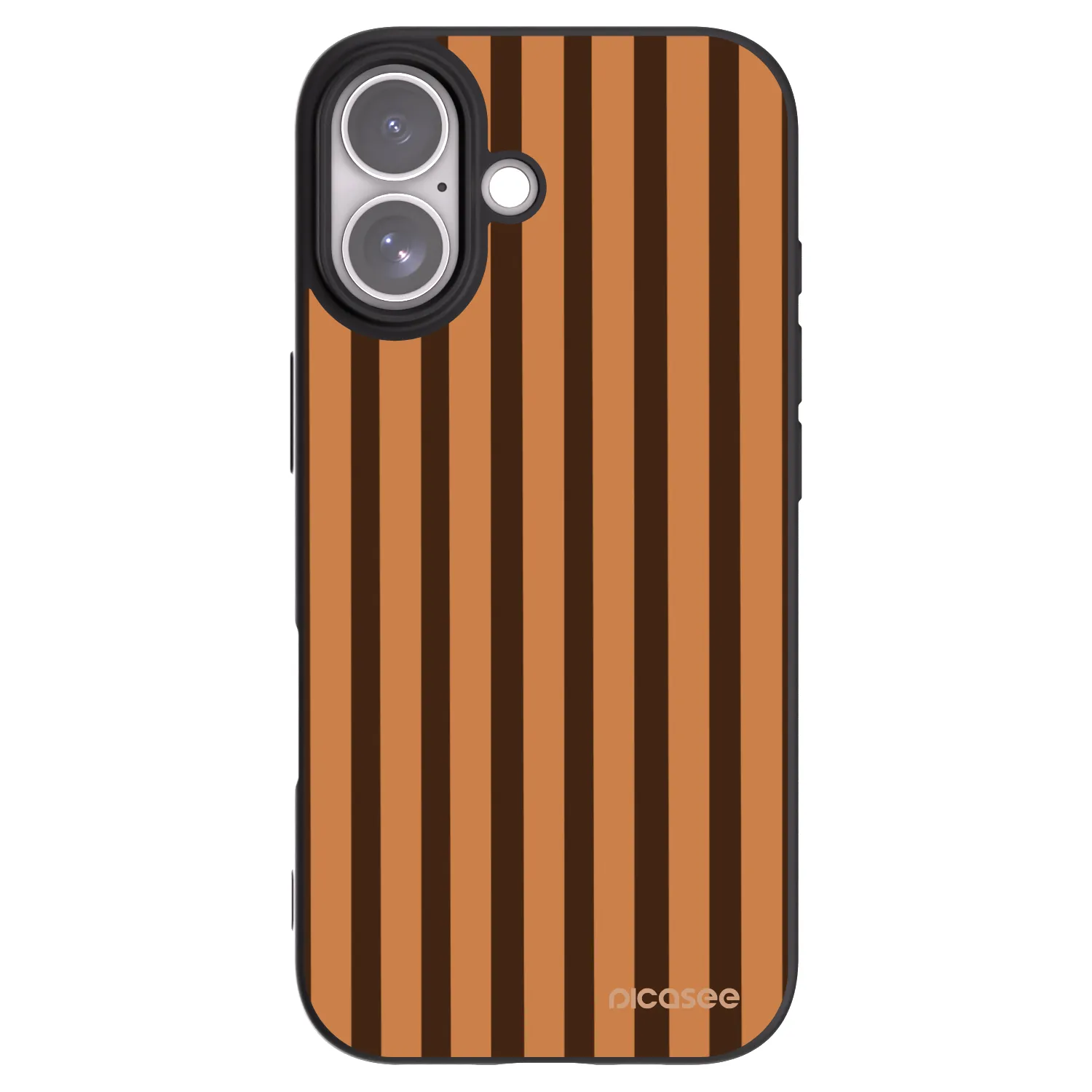 Picasee silikonski črni ovitek za Apple iPhone 17 - Caramel lines