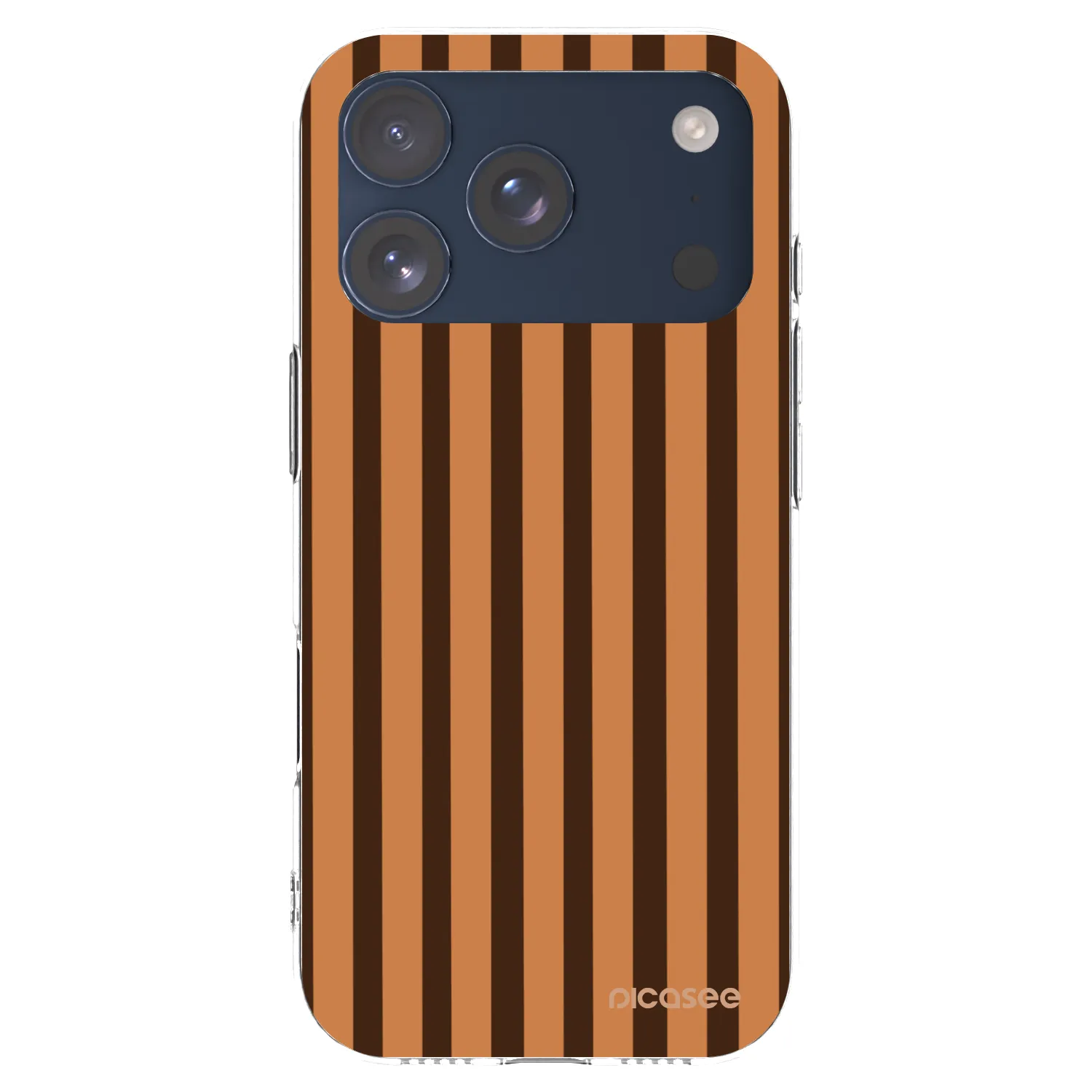Picasee silikonski prozorni ovitek za Apple iPhone 17 Pro - Caramel lines