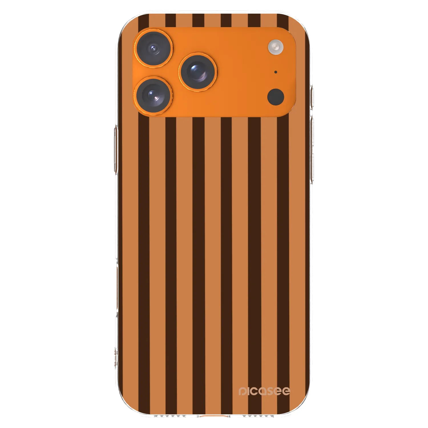 Picasee silikonski prozorni ovitek za Apple iPhone 17 Pro Max - Caramel lines