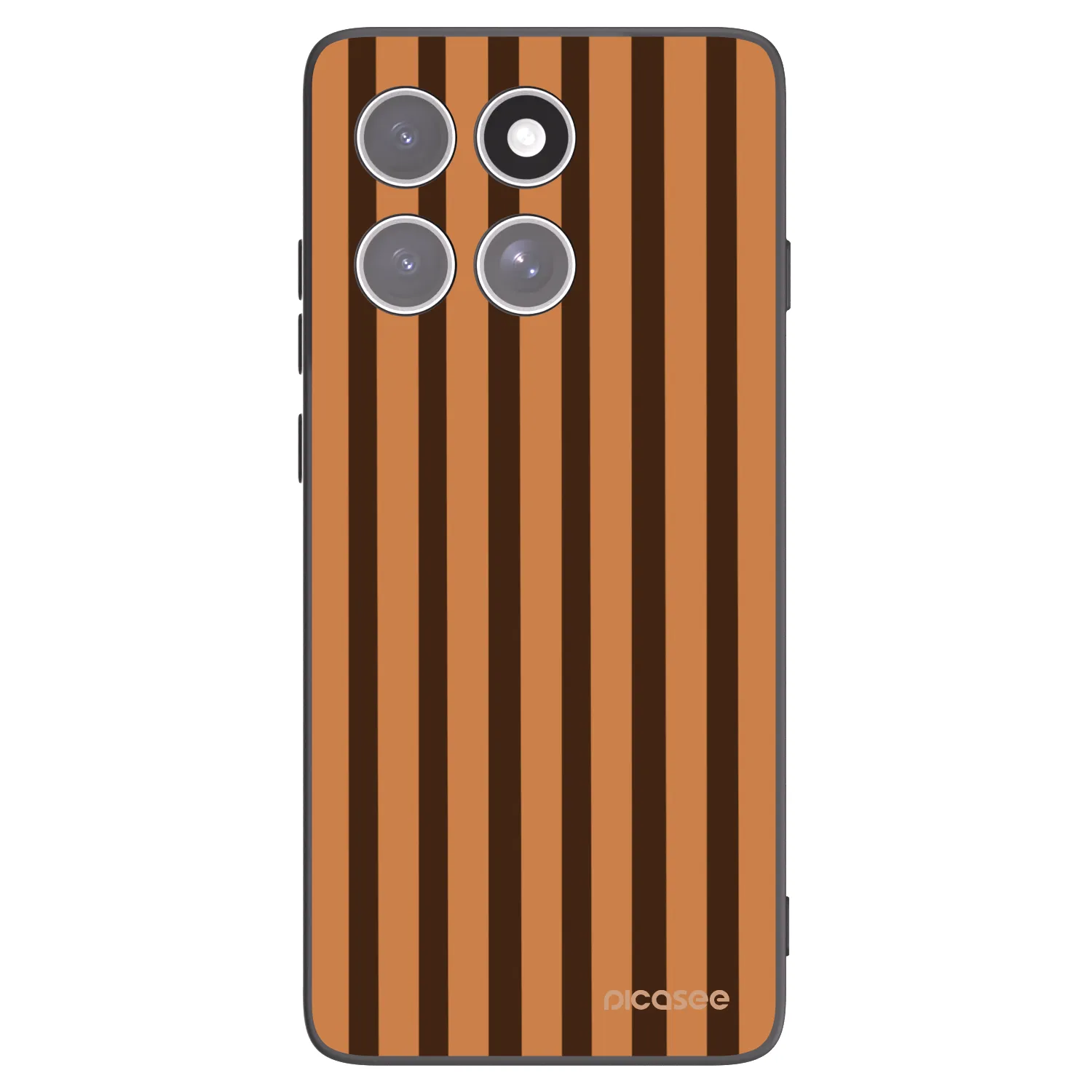 Picasee silikonski črni ovitek za Motorola Edge 60 Pro - Caramel lines