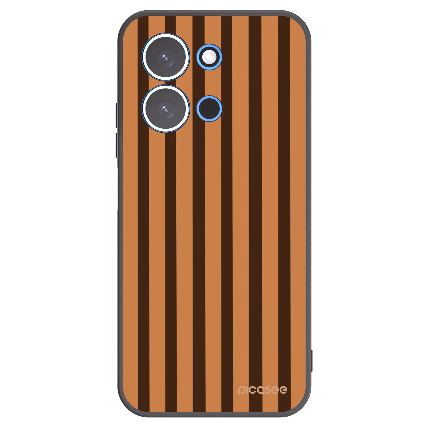 Picasee silikonski črni ovitek za Xiaomi Redmi 15C 4G - Caramel lines