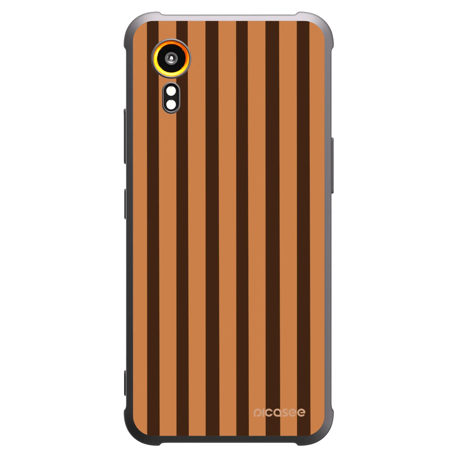 Picasee silikonski črni ovitek za Samsung Galaxy XCover 7 - Caramel lines