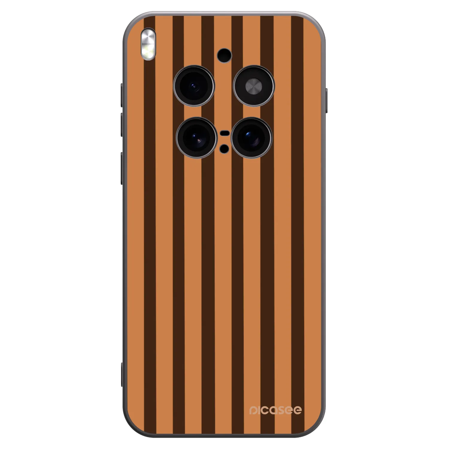Picasee silikonski črni ovitek za Vivo X300 Pro - Caramel lines