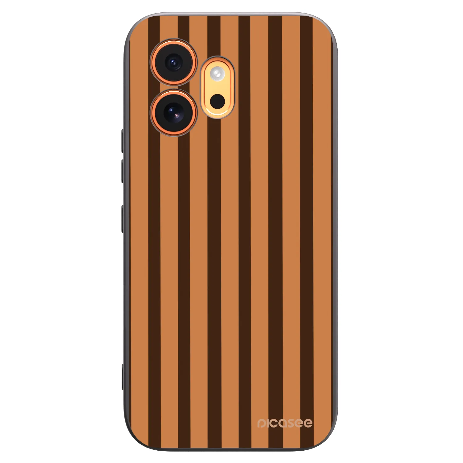 Picasee silikonski črni ovitek za Honor 600 - Caramel lines