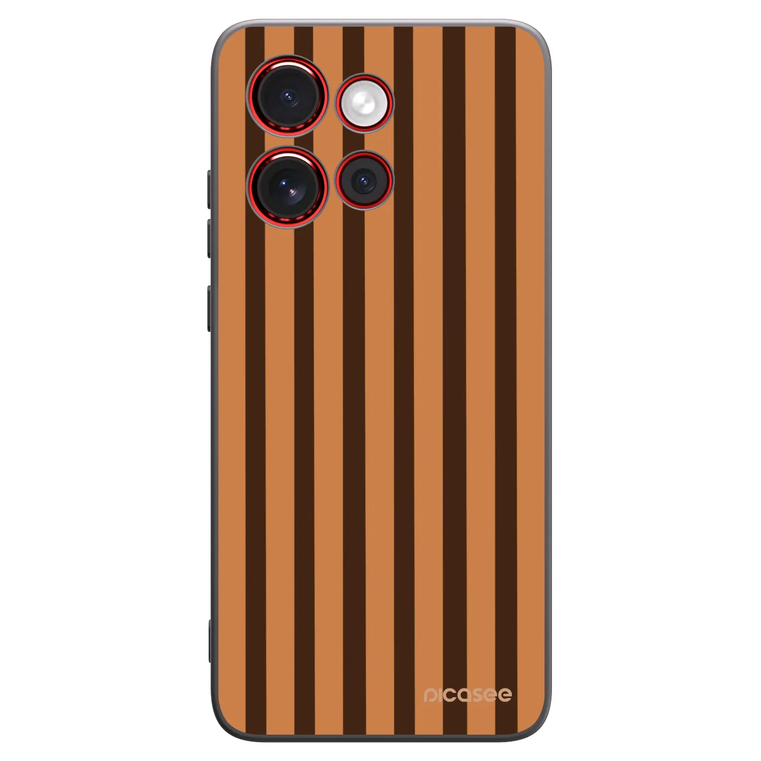 Picasee silikonski črni ovitek za Motorola Edge 60 Neo 5G - Caramel lines