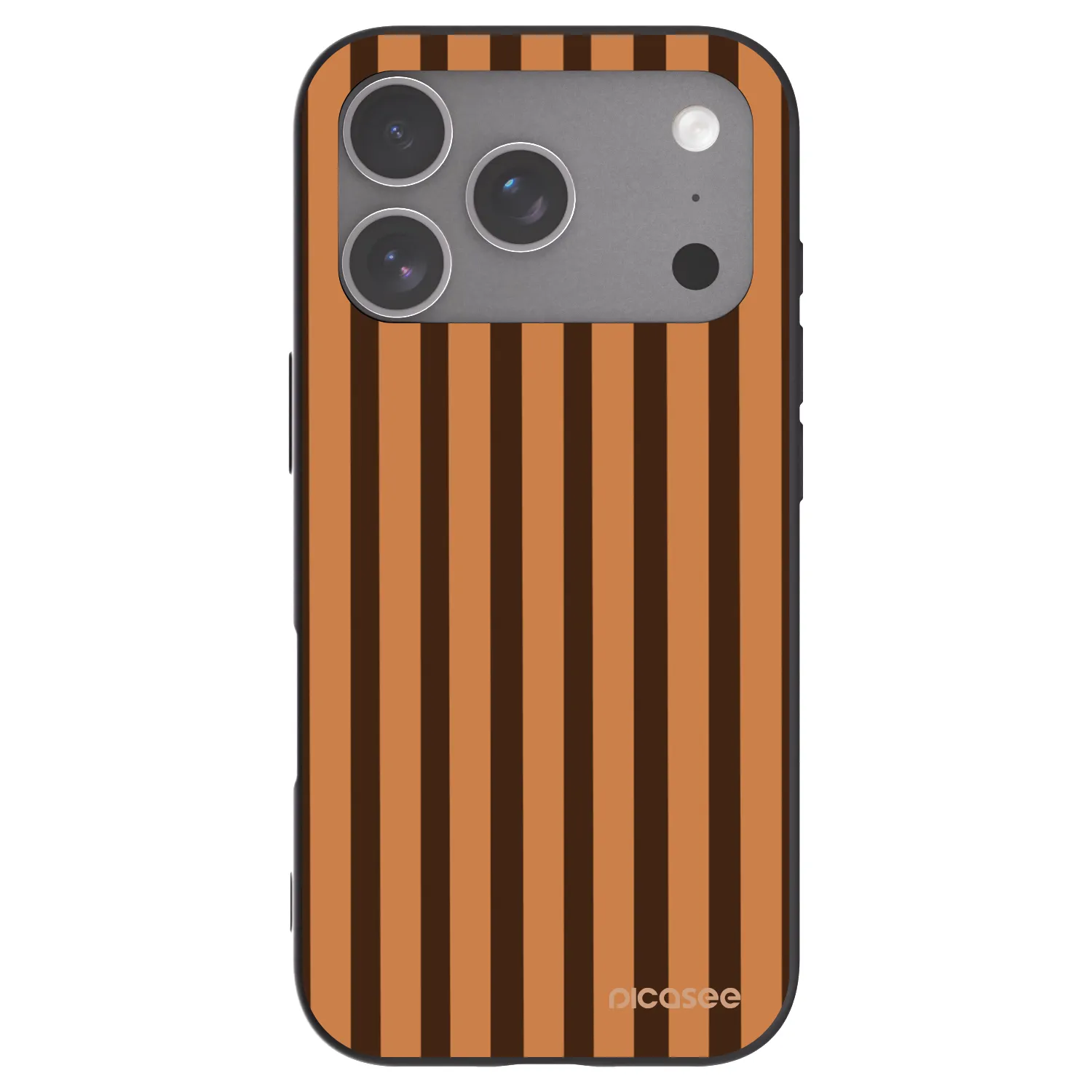 Picasee silikonski črni ovitek za Apple iPhone 18 Pro - Caramel lines