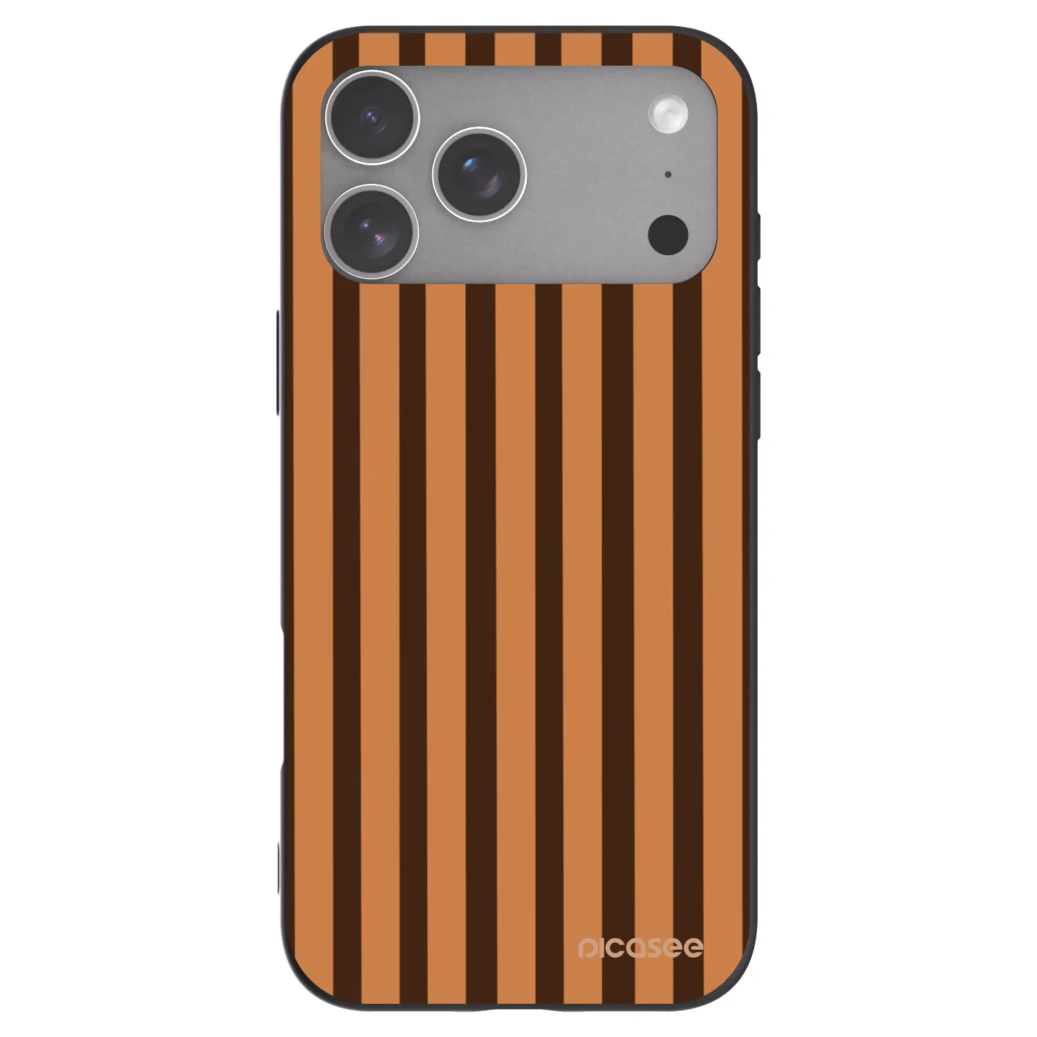 Picasee silikonski črni ovitek za Apple iPhone 18 Pro Max - Caramel lines