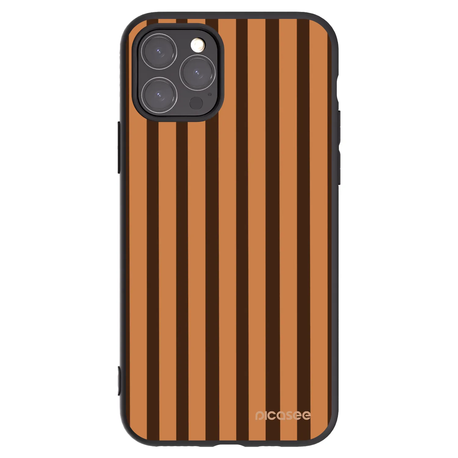 Picasee silikonski črni ovitek za Apple iPhone 11 Pro - Caramel lines