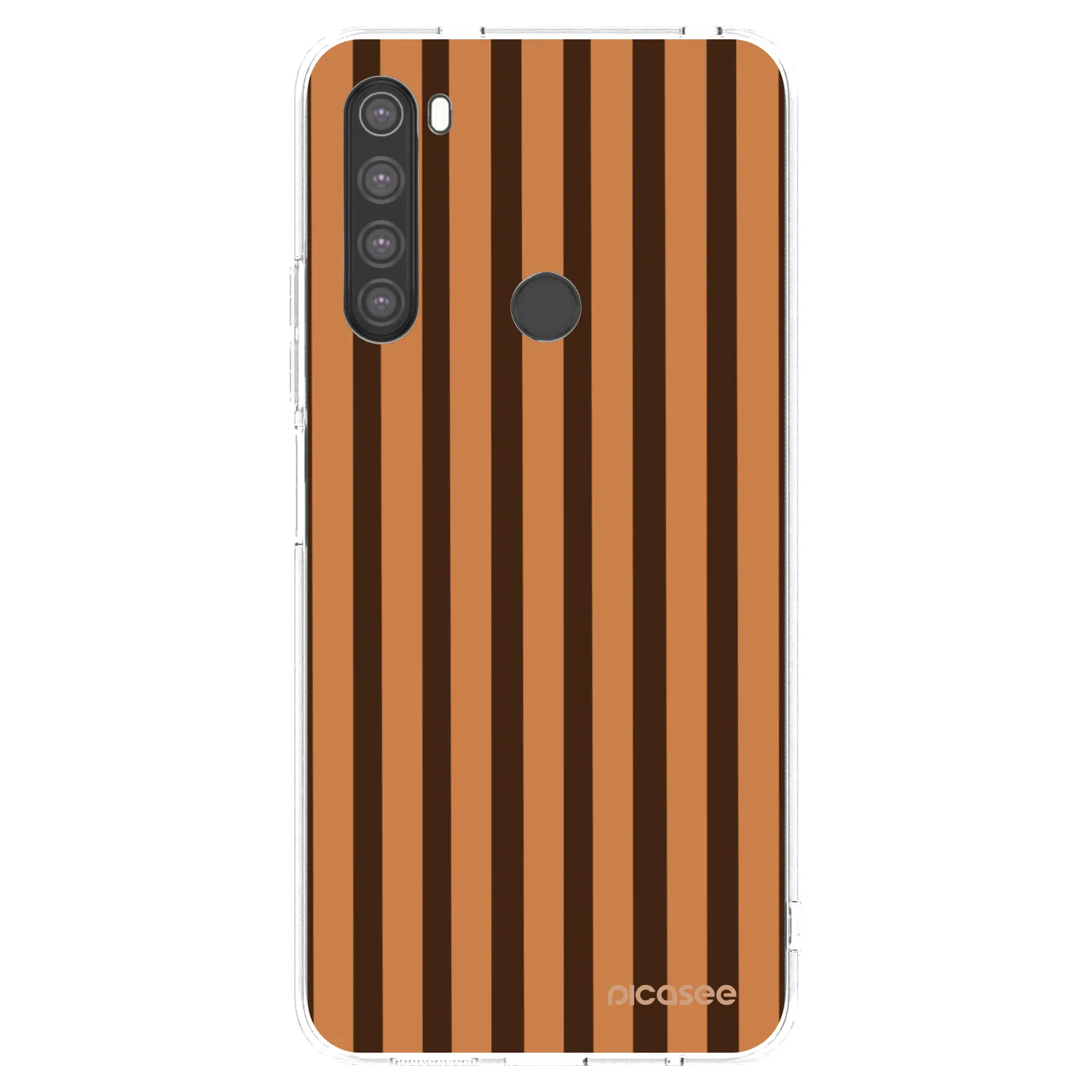 Picasee silikonski prozorni ovitek za Xiaomi Redmi Note 8 - Caramel lines