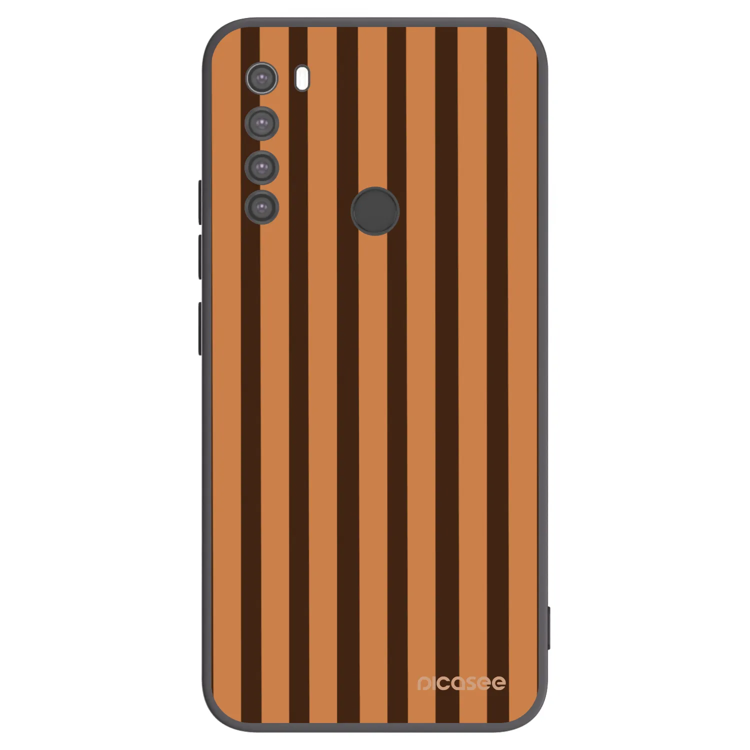 Picasee silikonski črni ovitek za Xiaomi Redmi Note 8 - Caramel lines