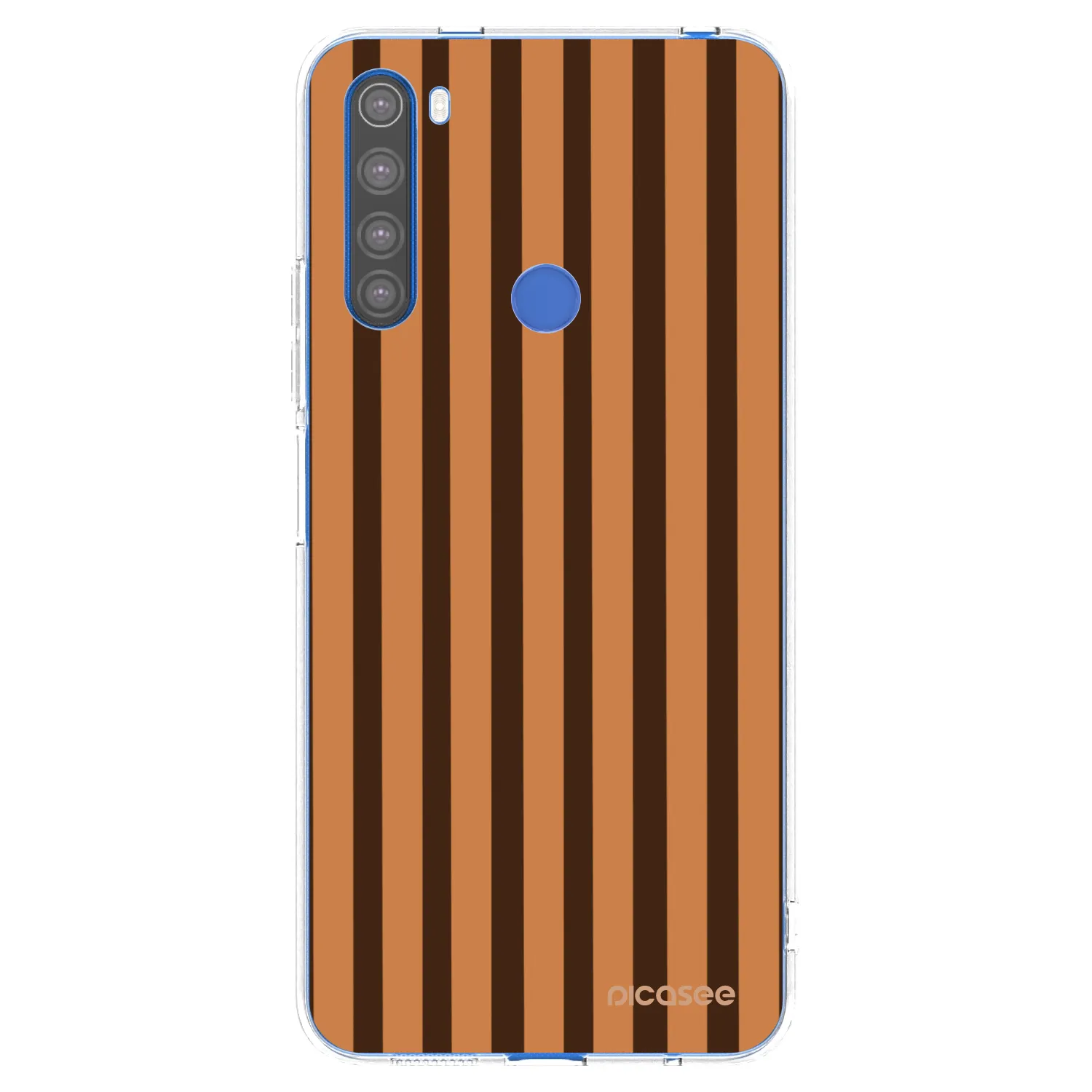 Picasee silikonski prozorni ovitek za Xiaomi Redmi Note 8T - Caramel lines