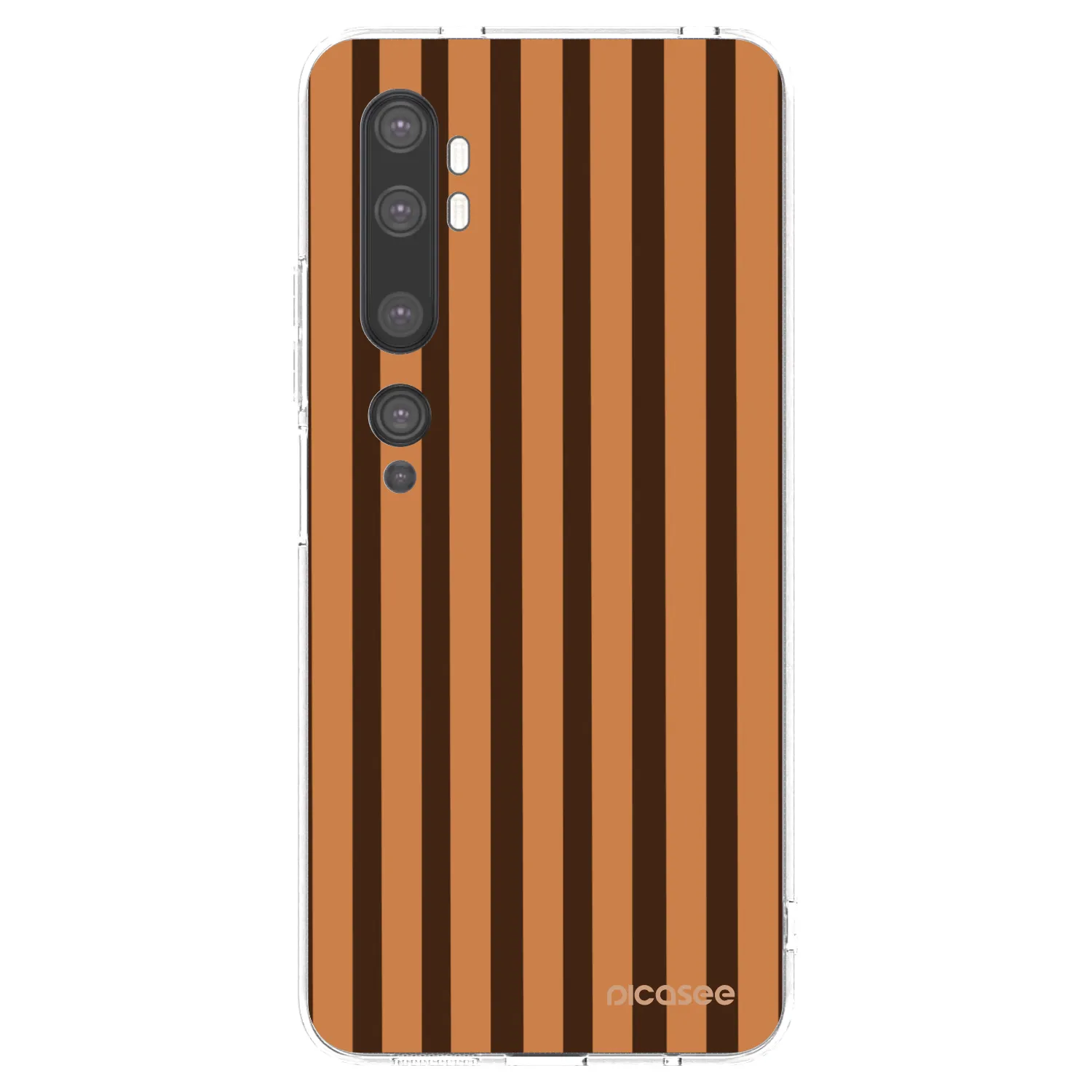 Picasee silikonski prozorni ovitek za Xiaomi Mi Note 10 (Pro) - Caramel lines