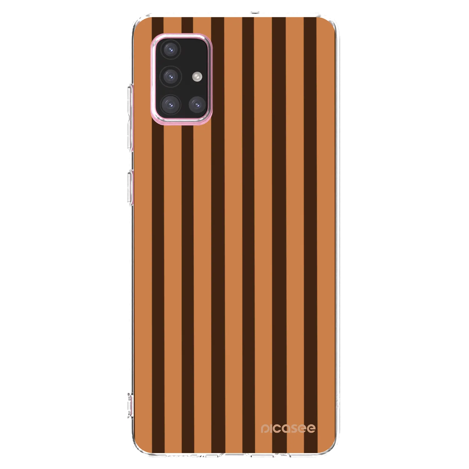 Picasee silikonski prozorni ovitek za Samsung Galaxy A71 A715F - Caramel lines