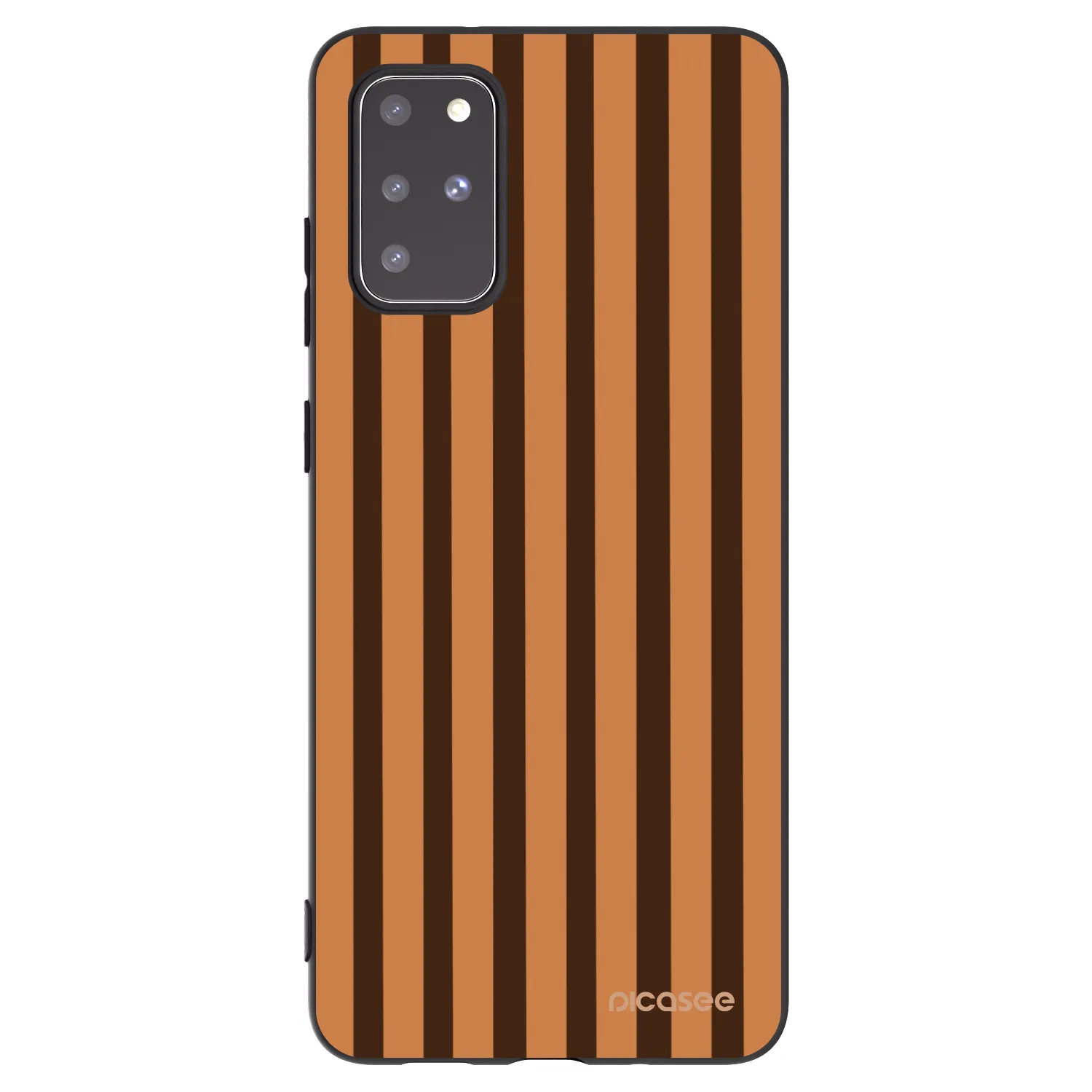 Picasee silikonski črni ovitek za Samsung Galaxy S20+ G985F - Caramel lines