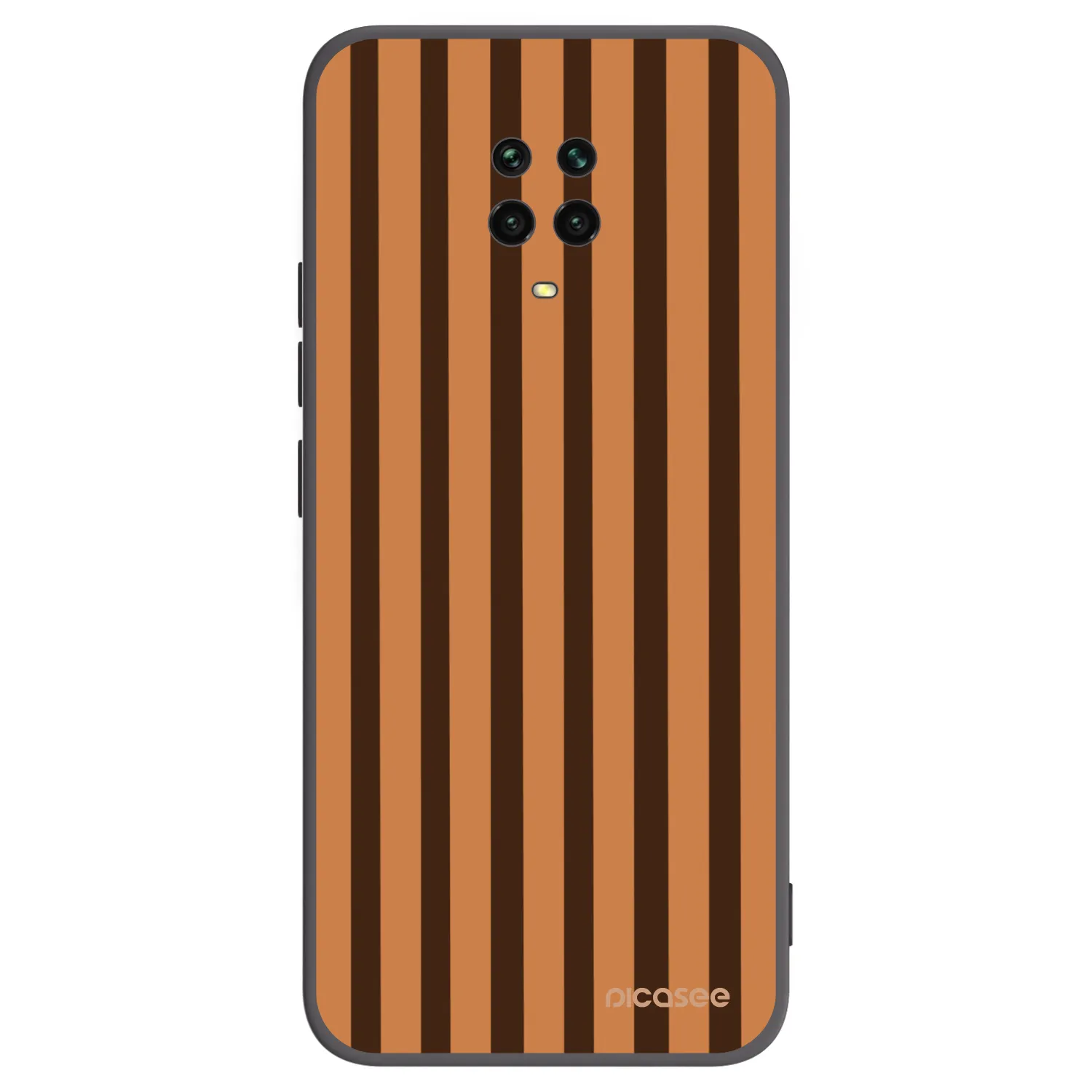Picasee silikonski črni ovitek za Xiaomi Redmi Note 9 Pro - Caramel lines