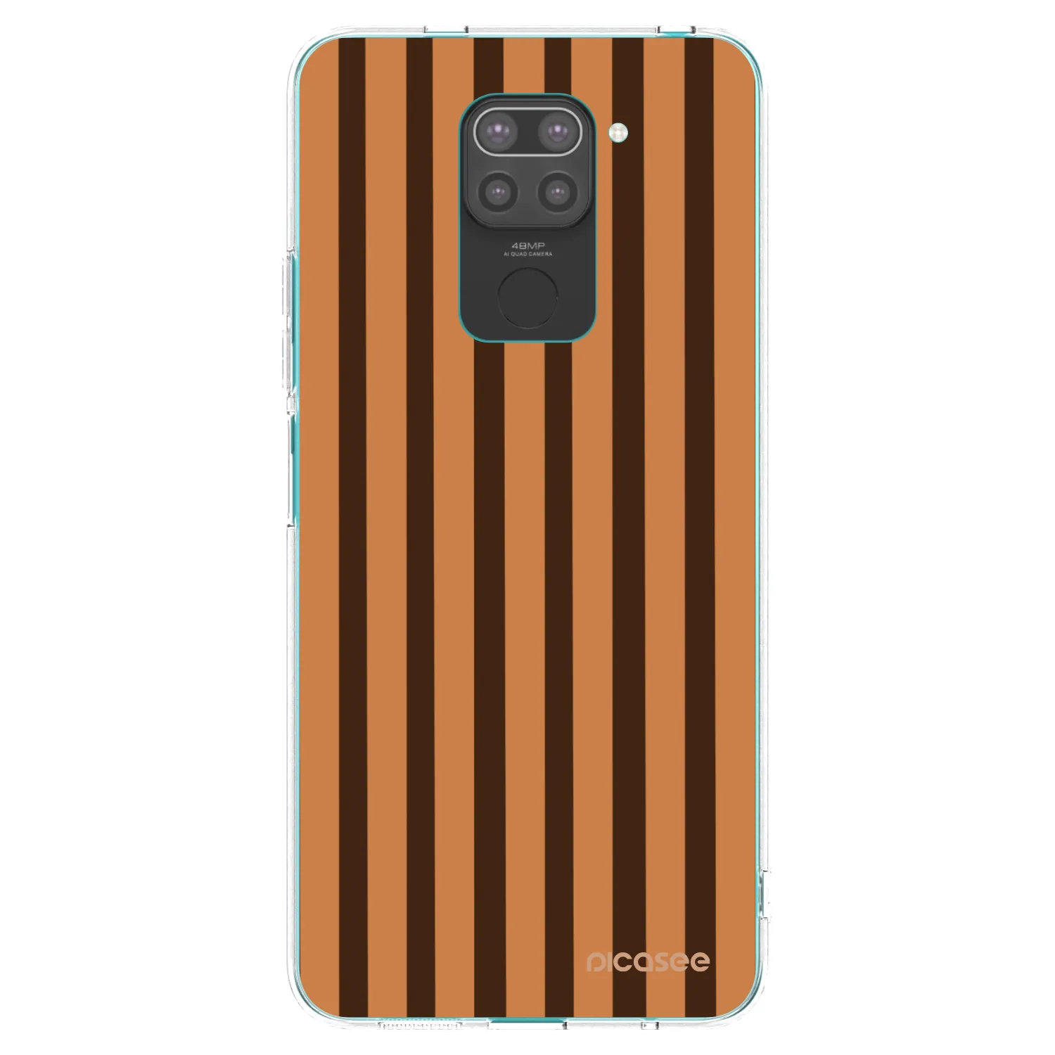 Picasee silikonski črni ovitek za Xiaomi Redmi Note 9 - Caramel lines