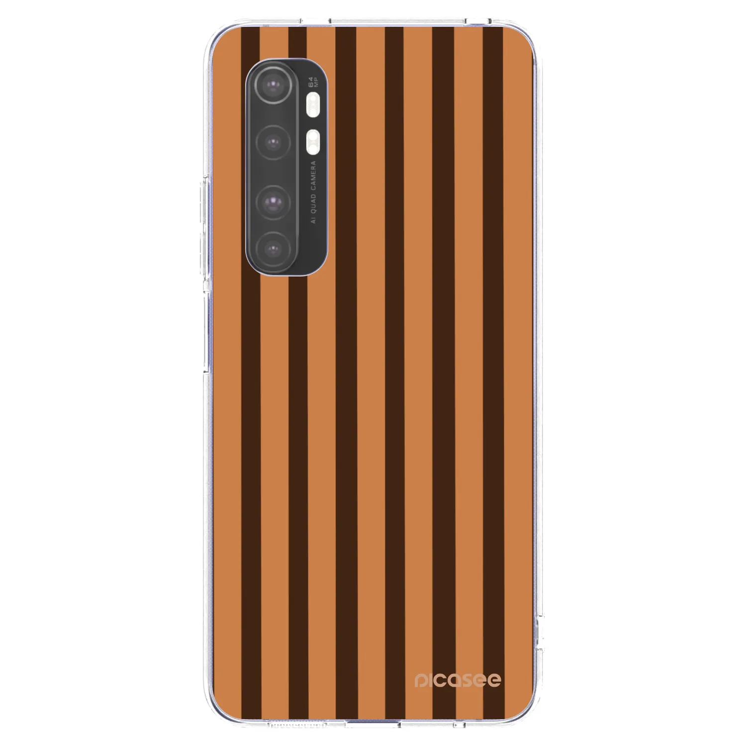 Picasee silikonski prozorni ovitek za Xiaomi Mi Note 10 Lite - Caramel lines