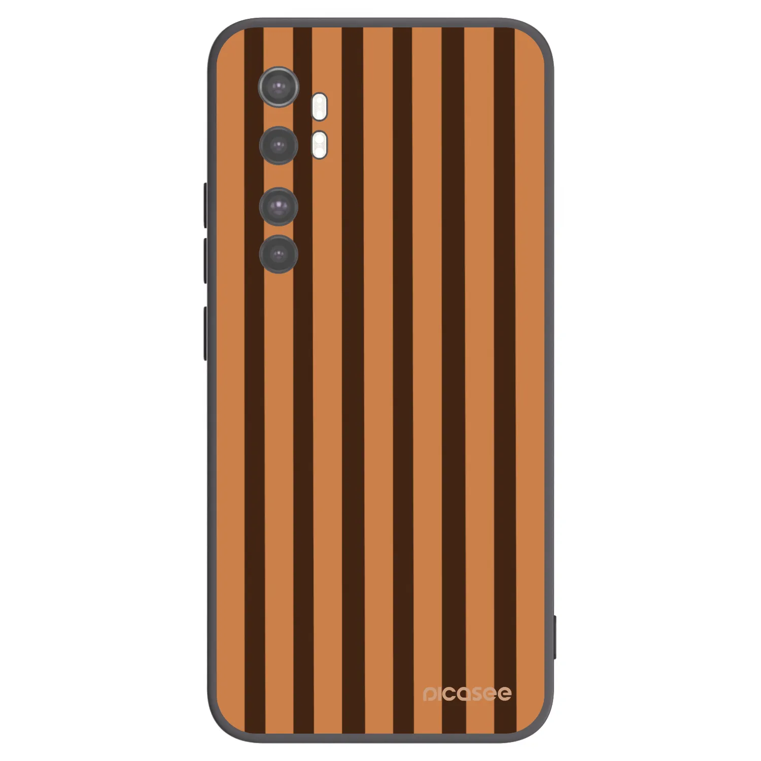 Picasee silikonski črni ovitek za Xiaomi Mi Note 10 Lite - Caramel lines