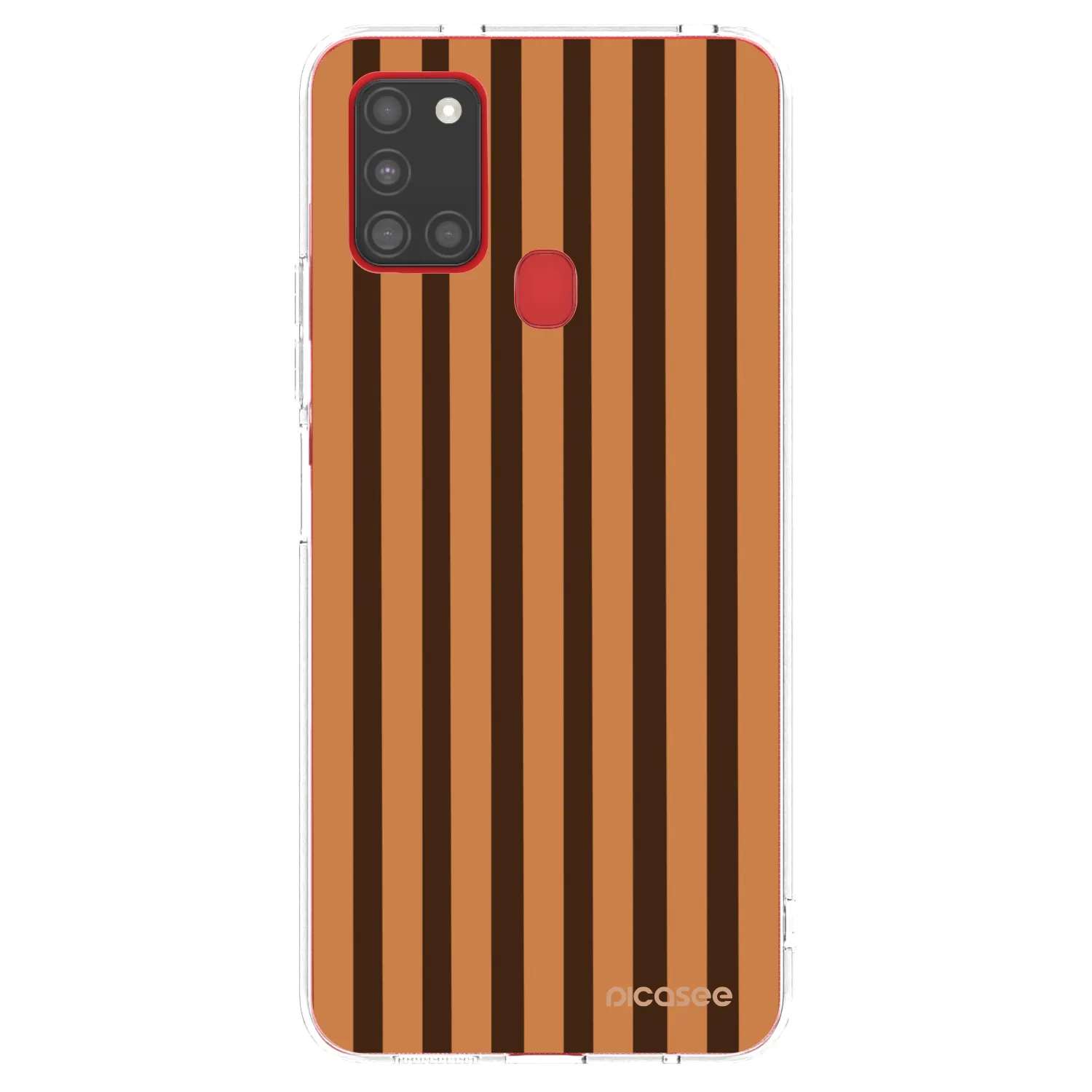Picasee silikonski prozorni ovitek za Samsung Galaxy A21s - Caramel lines