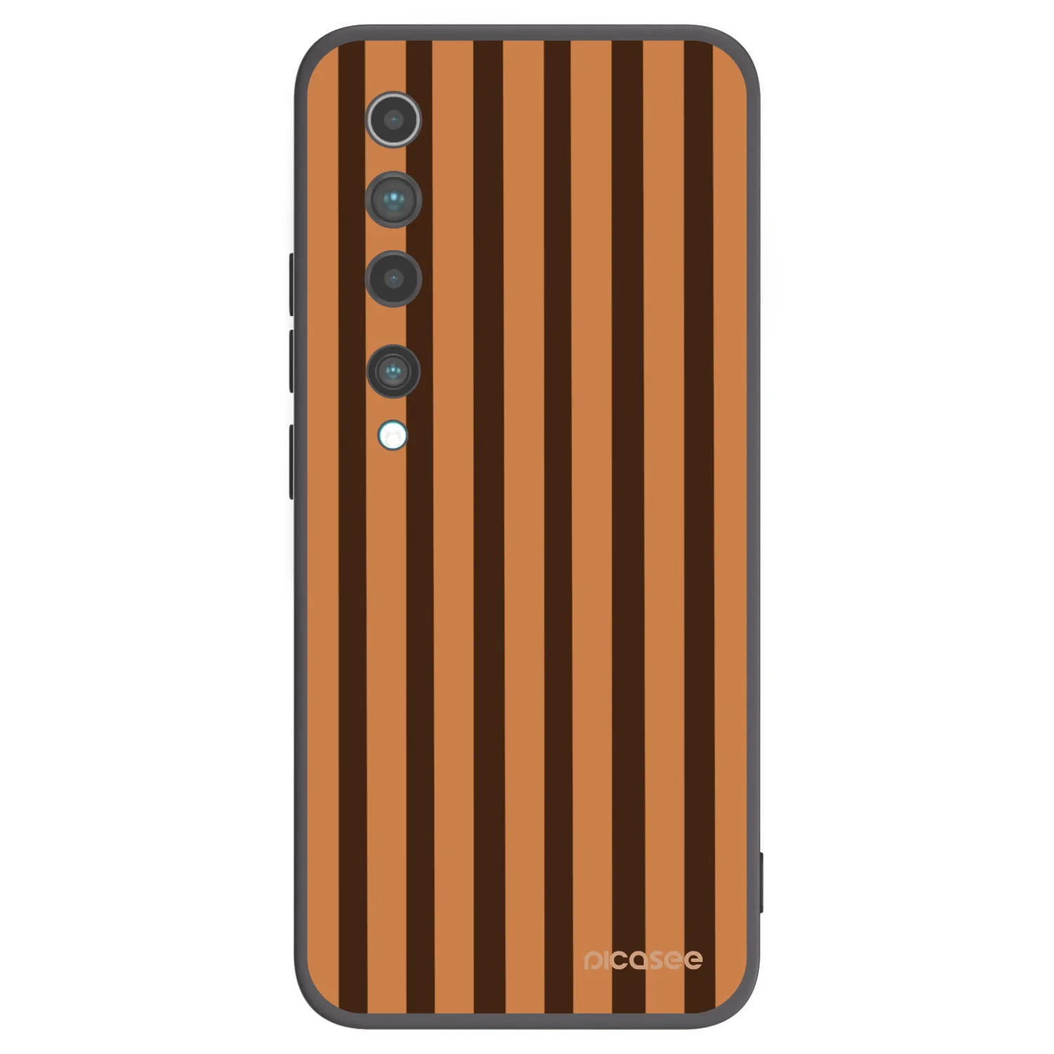 Picasee silikonski črni ovitek za Xiaomi Mi 10 - Caramel lines