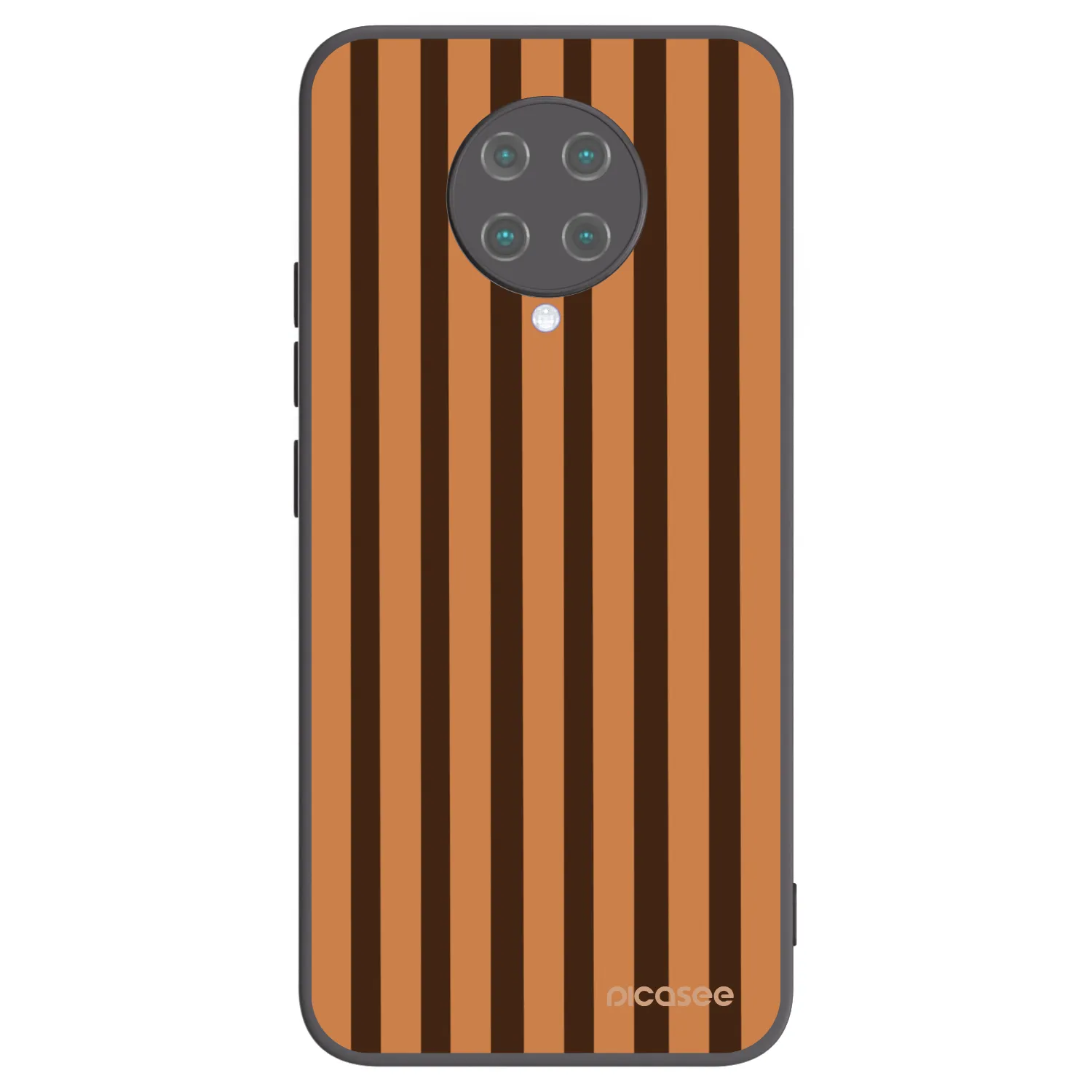 Picasee silikonski črni ovitek za Xiaomi Poco F2 Pro - Caramel lines