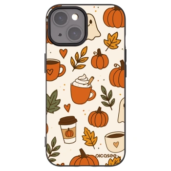 Picasee silikonski črni ovitek za Apple iPhone 15 - Fall vibes
