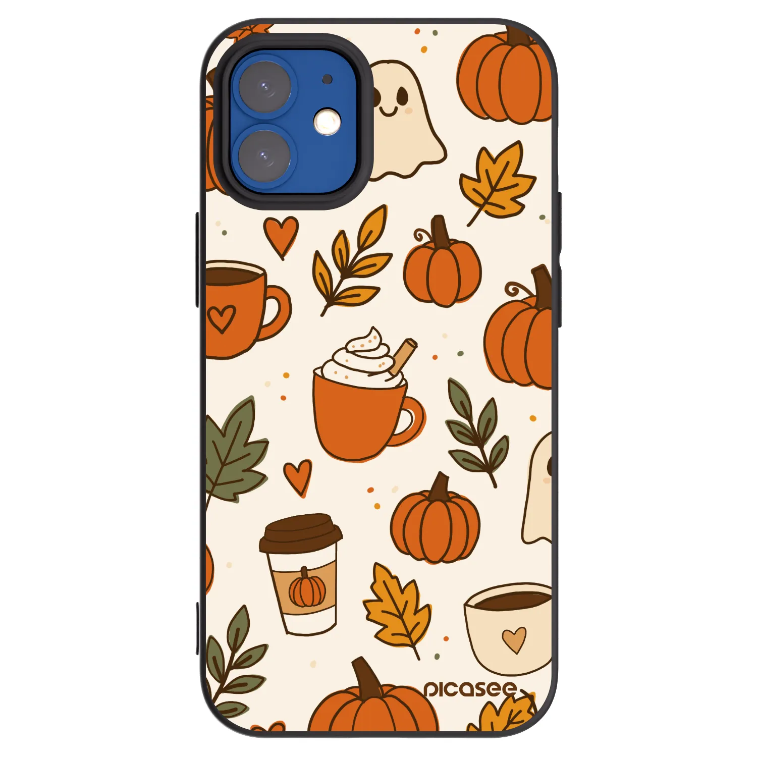 Picasee silikonski črni ovitek za Apple iPhone 12 mini - Fall vibes