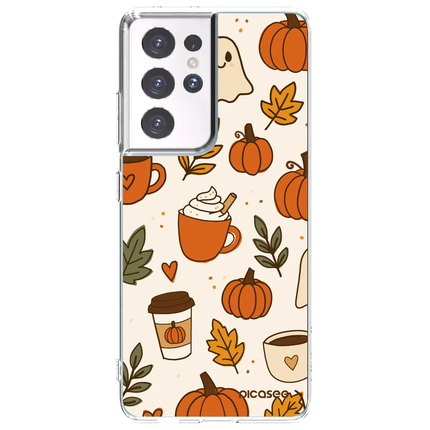 Picasee silikonski prozorni ovitek za Samsung Galaxy S21 Ultra 5G G998B - Fall vibes