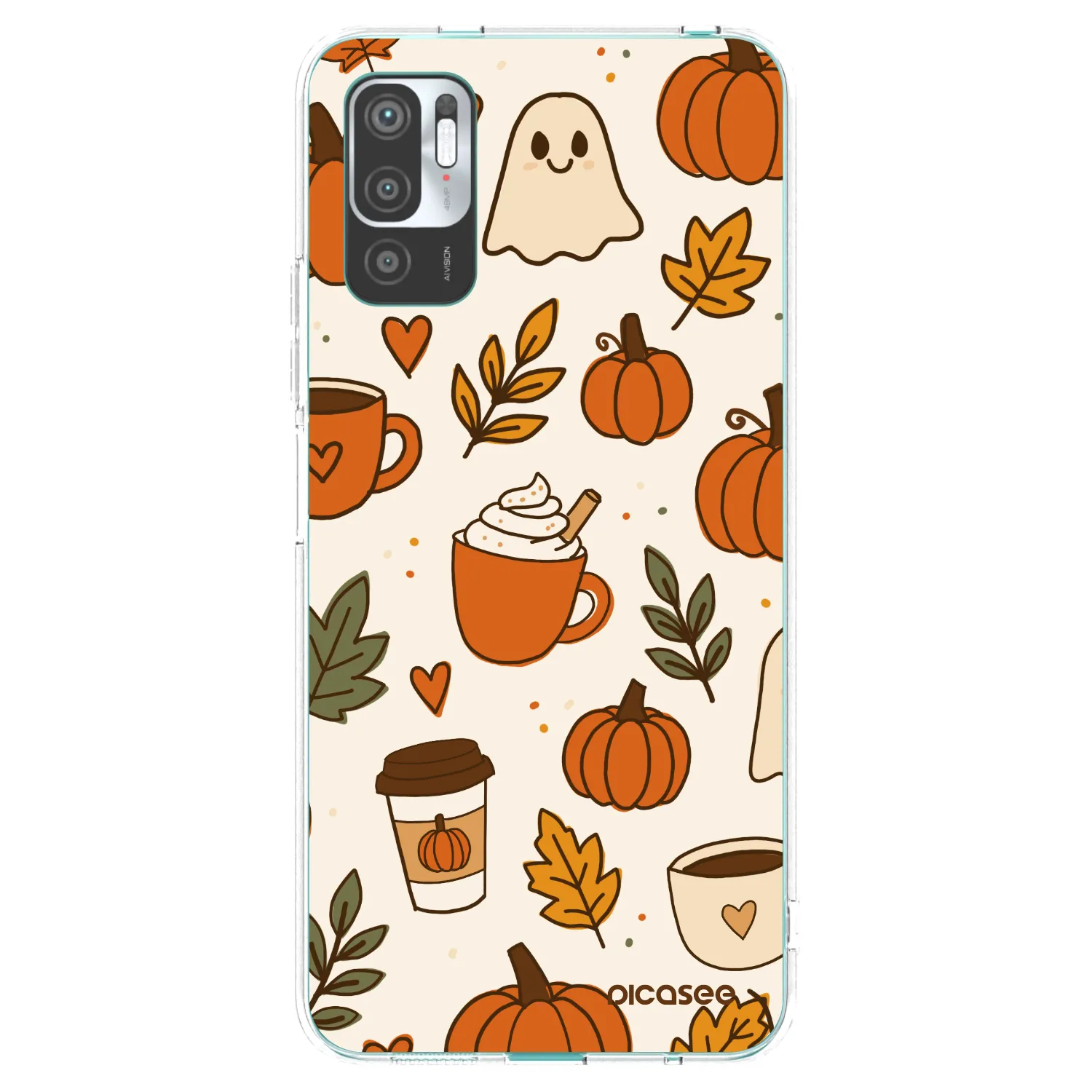 Picasee silikonski prozorni ovitek za Xiaomi Redmi Note 10 5G - Fall vibes