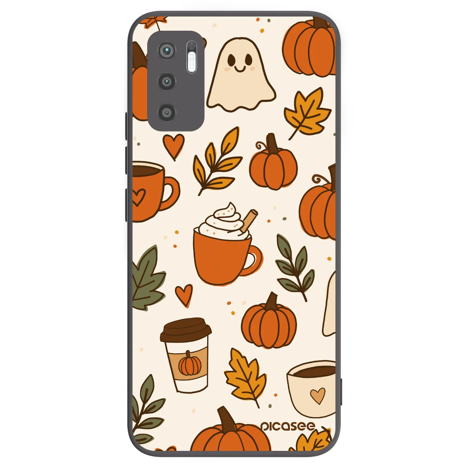 Picasee silikonski črni ovitek za Xiaomi Redmi Note 10 5G - Fall vibes