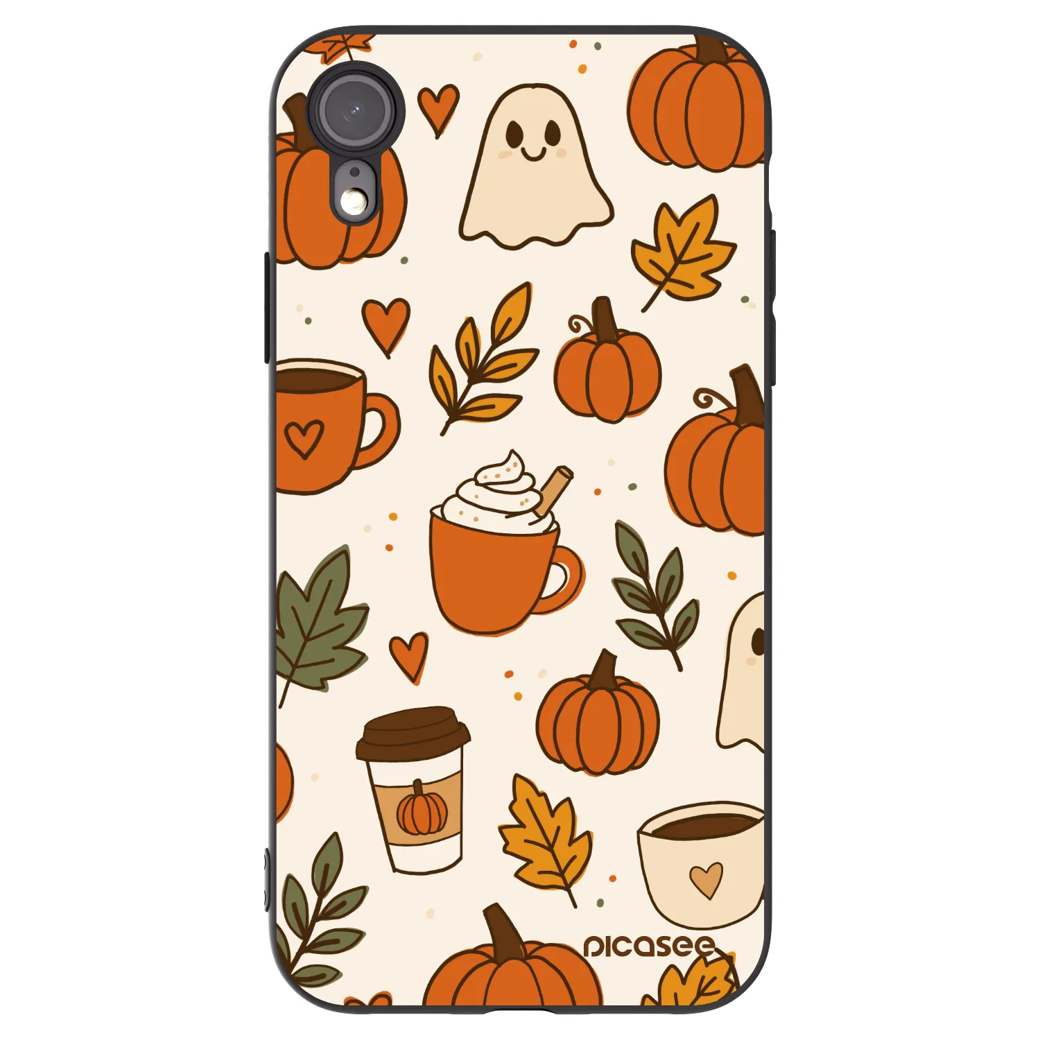 Picasee silikonski črni ovitek za Apple iPhone XR - Fall vibes