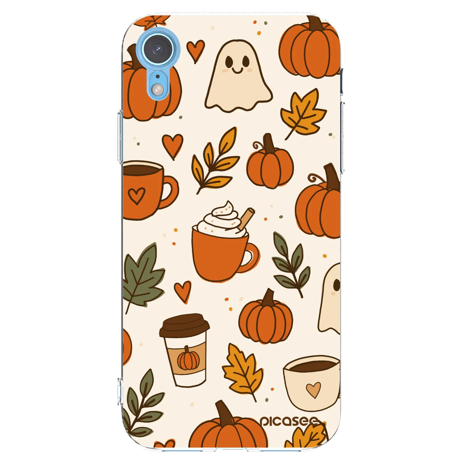 Picasee silikonski prozorni ovitek za Apple iPhone XR - Fall vibes