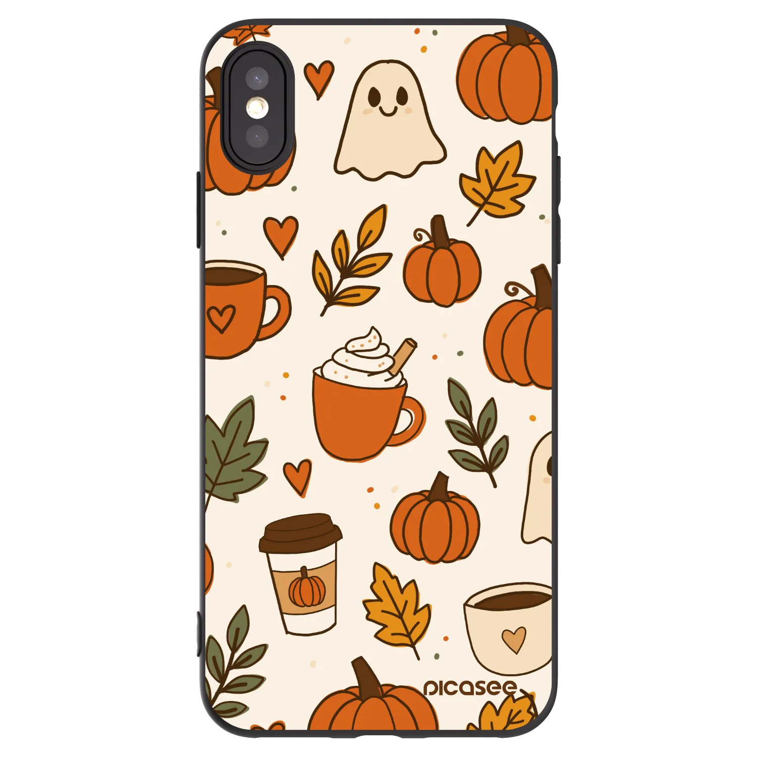 Picasee silikonski črni ovitek za Apple iPhone XS Max - Fall vibes