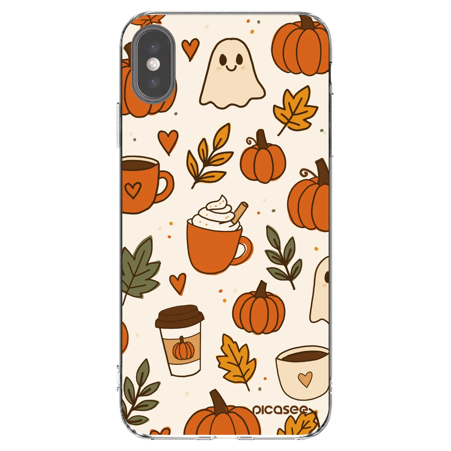Picasee silikonski prozorni ovitek za Apple iPhone XS Max - Fall vibes