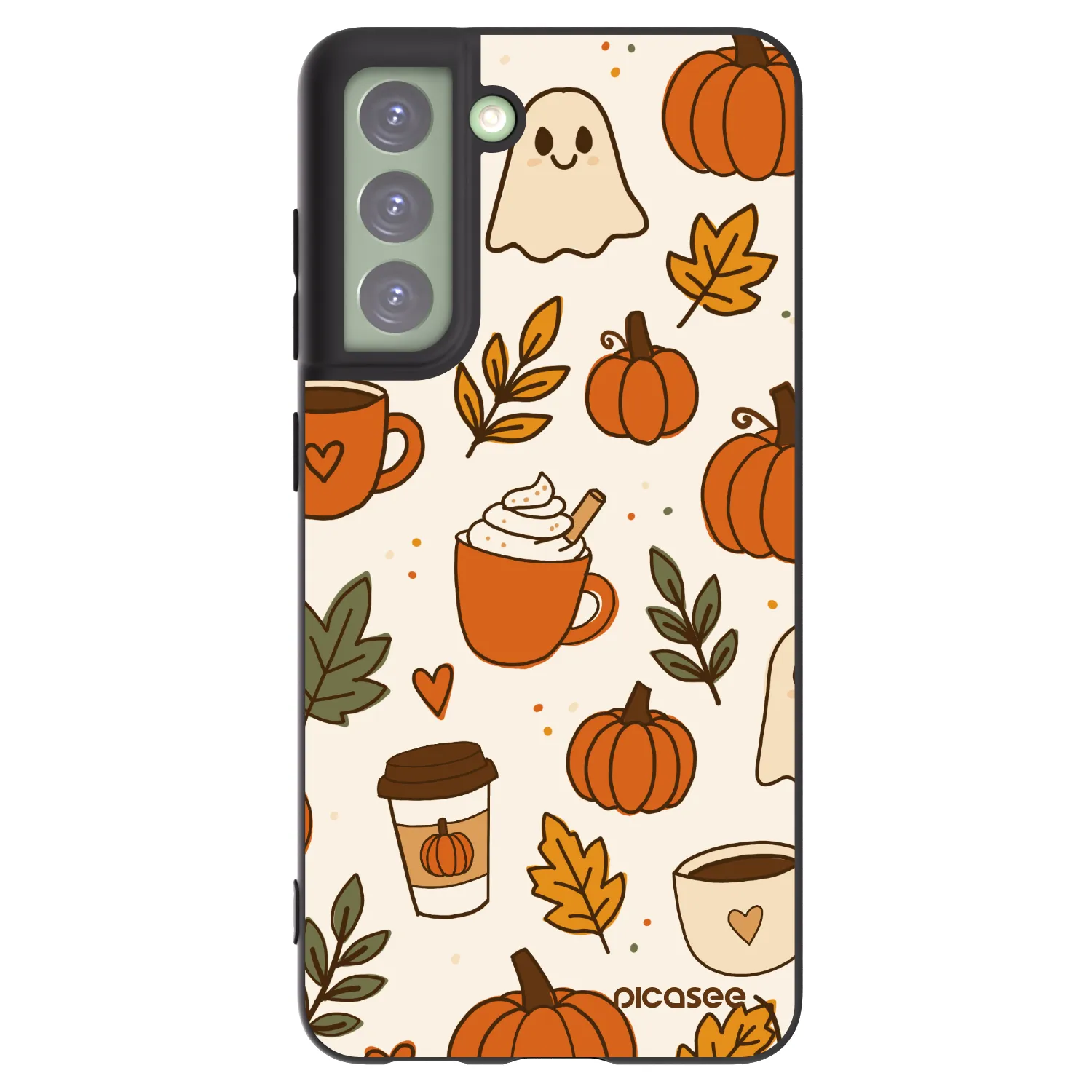Picasee silikonski črni ovitek za Samsung Galaxy S21 FE 5G - Fall vibes