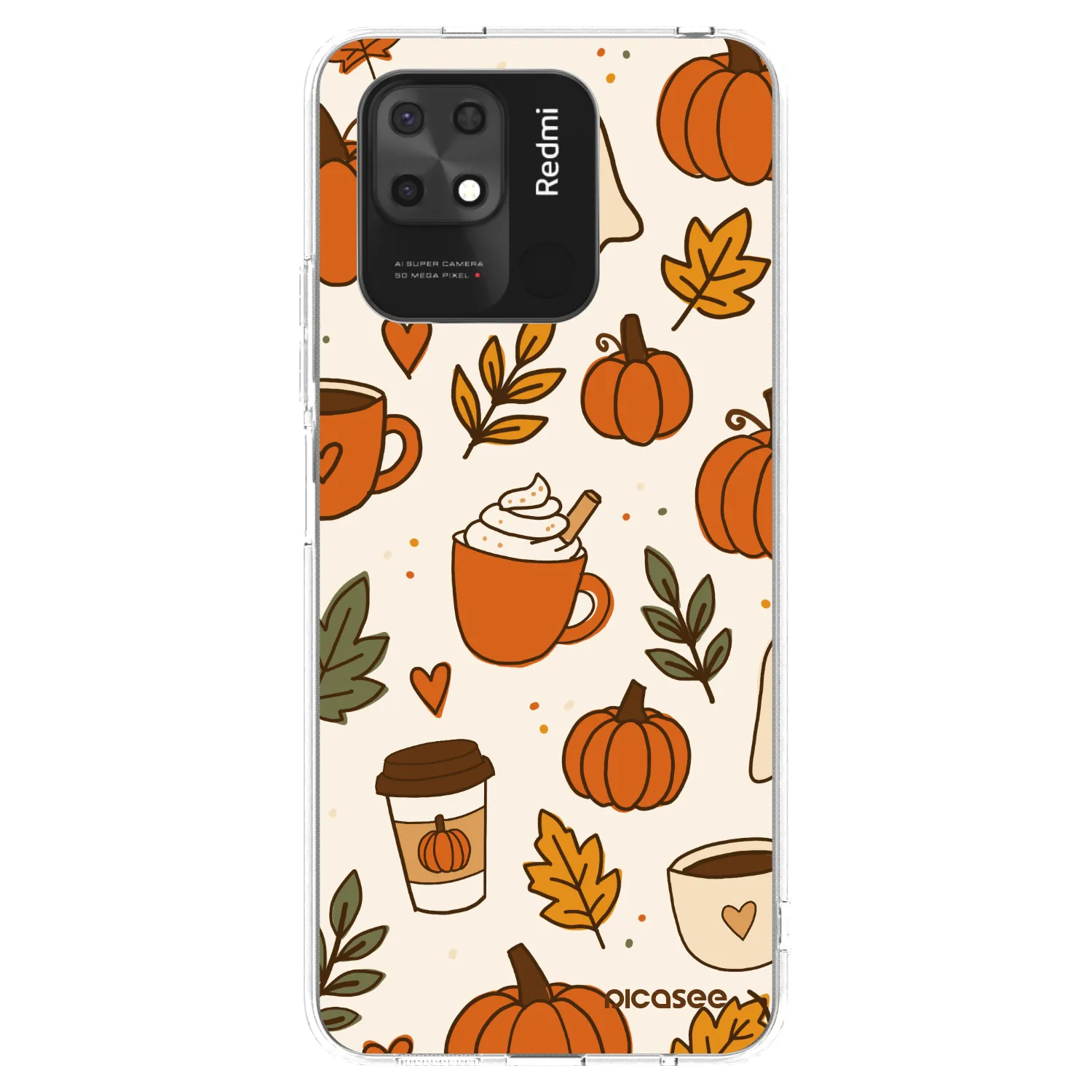 Picasee silikonski prozorni ovitek za Xiaomi Redmi 10C - Fall vibes