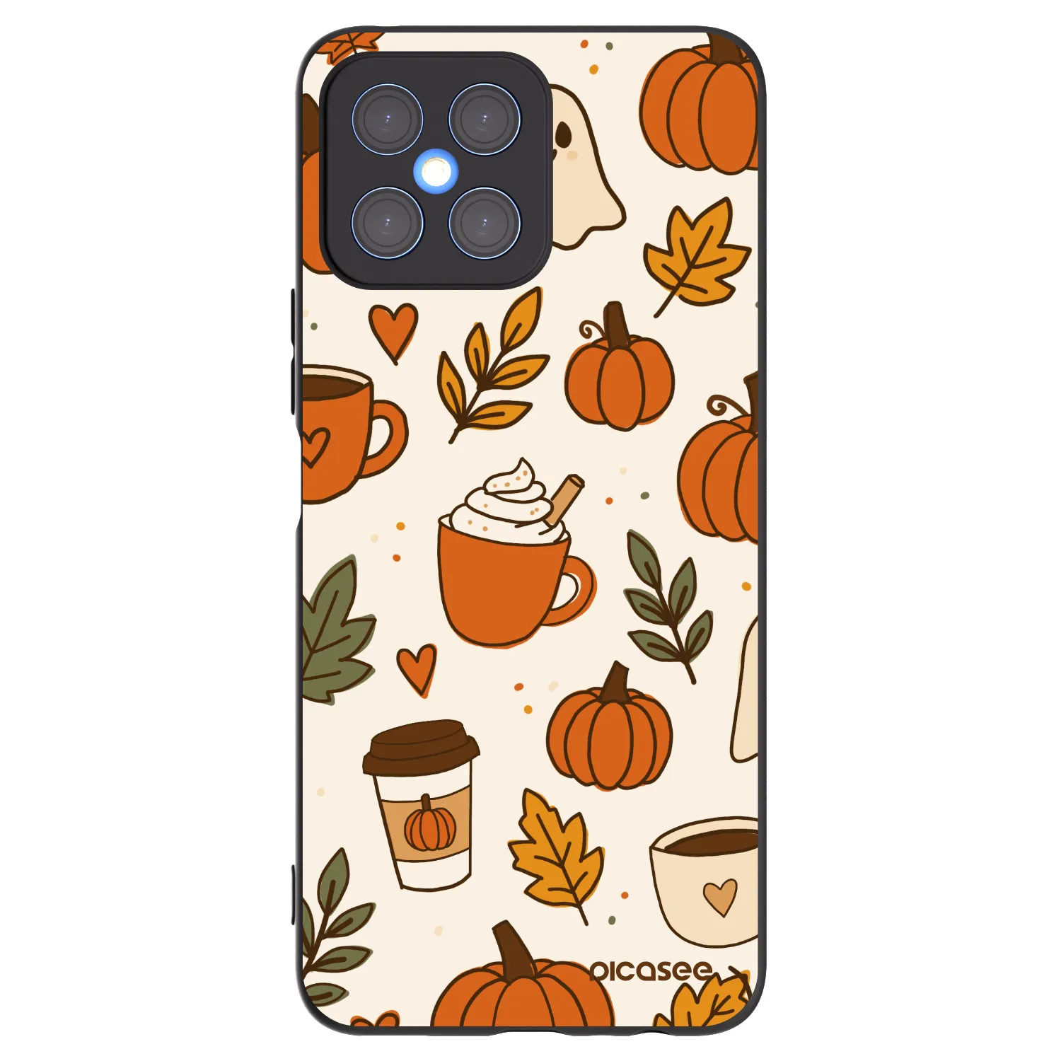 Picasee silikonski črni ovitek za Honor X8 4G - Fall vibes