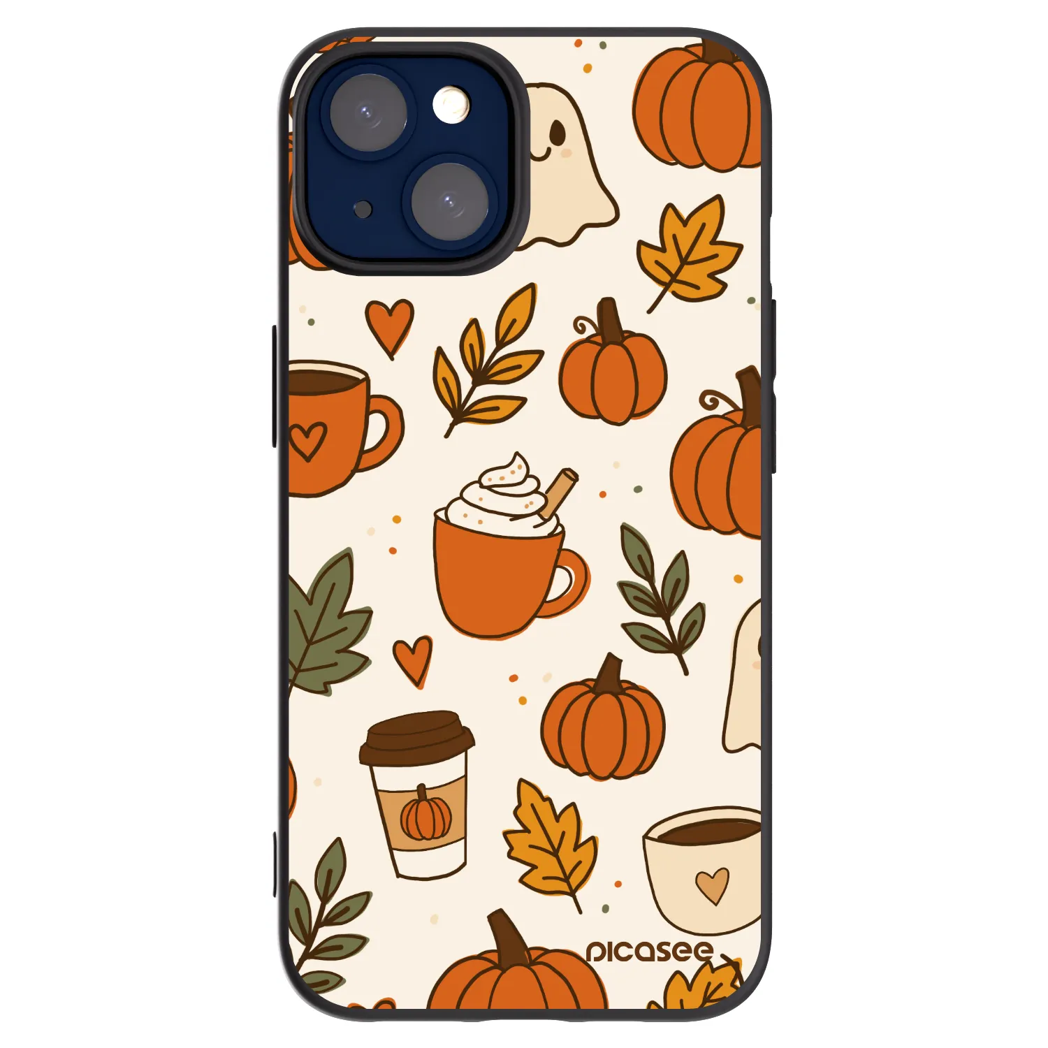 Picasee silikonski črni ovitek za Apple iPhone 14 - Fall vibes