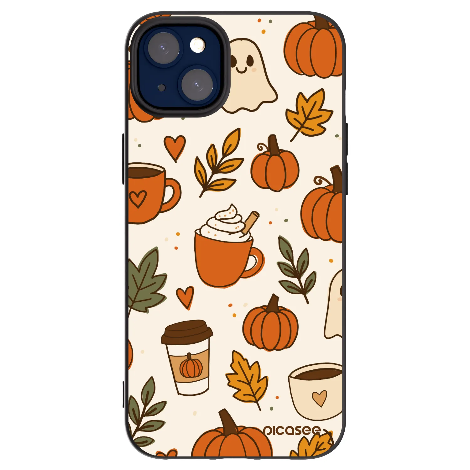 Picasee silikonski črni ovitek za Apple iPhone 14 Plus - Fall vibes
