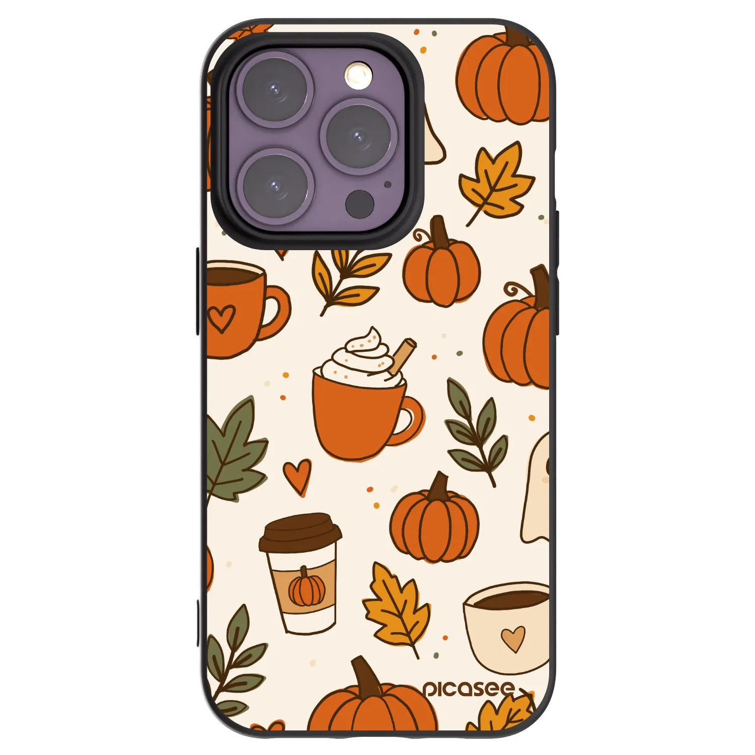 Picasee silikonski črni ovitek za Apple iPhone 14 Pro - Fall vibes