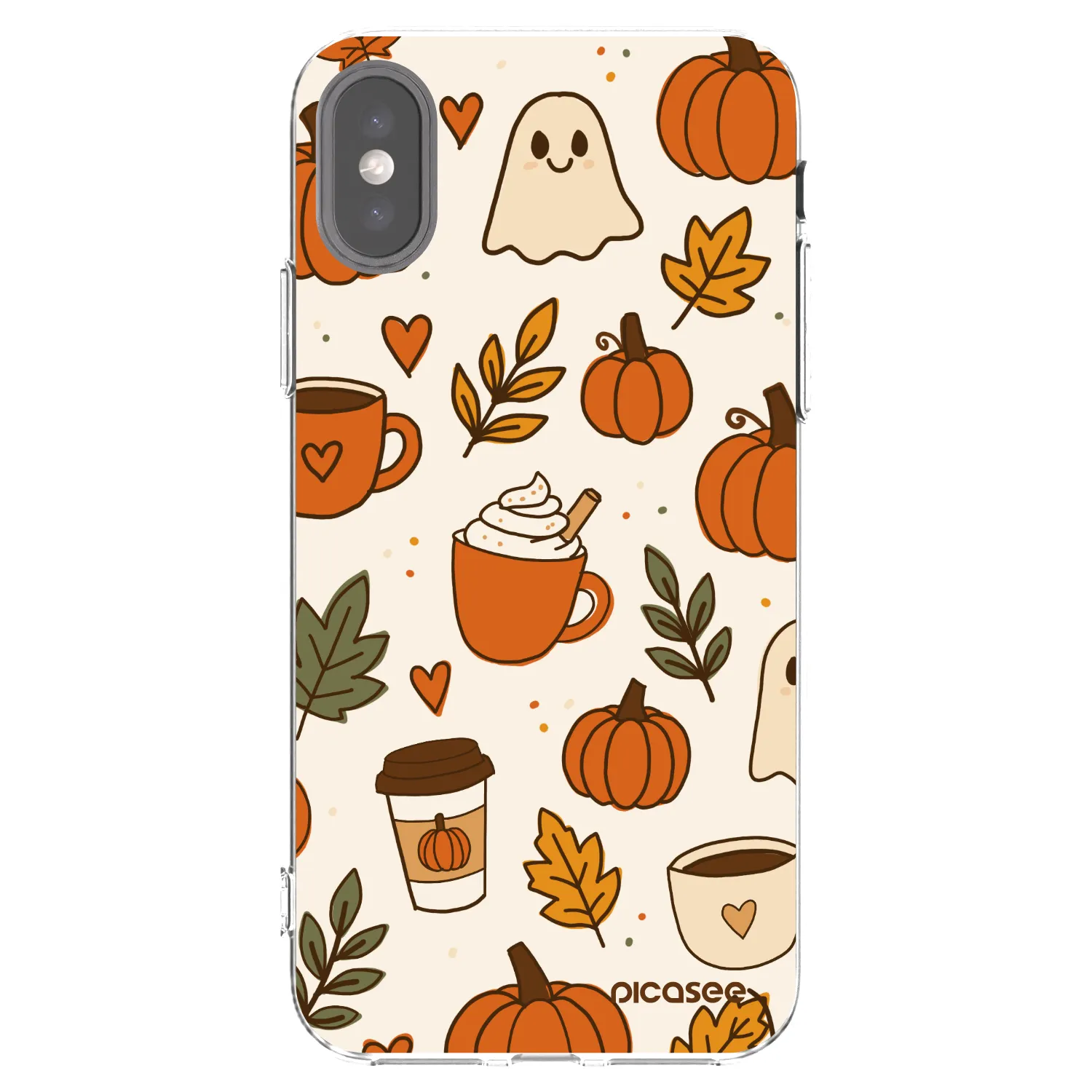 Picasee silikonski prozorni ovitek za Apple iPhone X/XS - Fall vibes