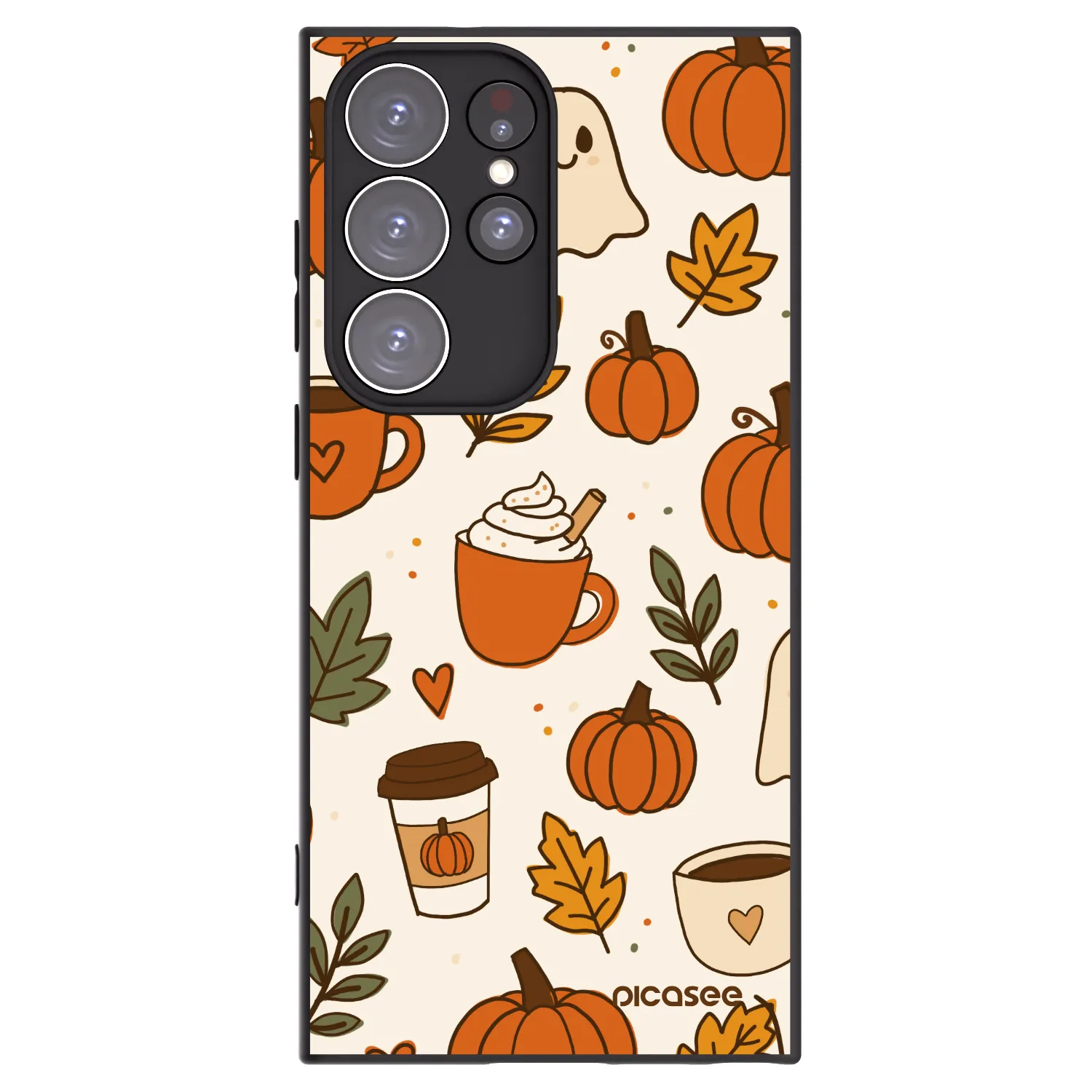 Picasee silikonski črni ovitek za Samsung Galaxy S23 Ultra 5G - Fall vibes