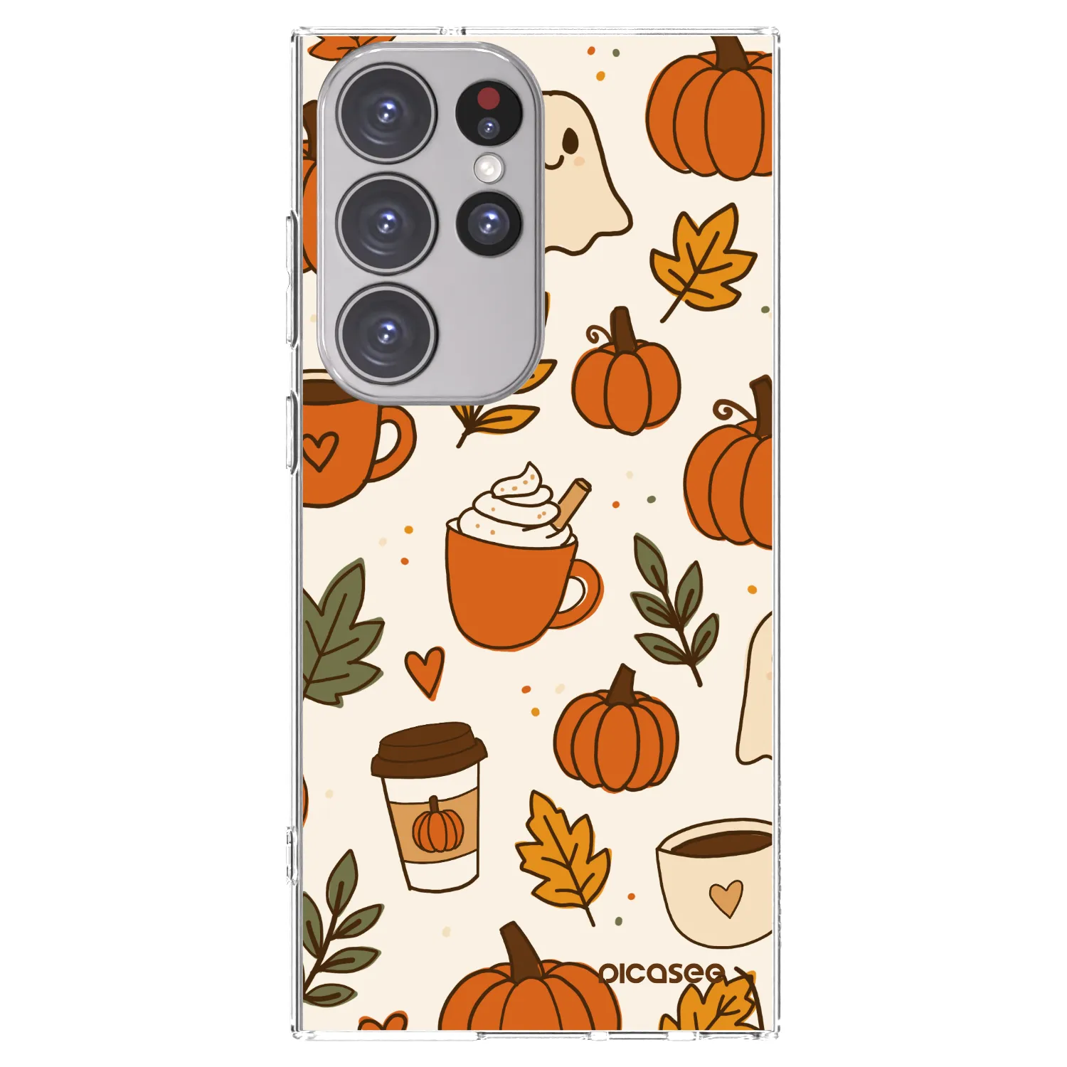 Picasee silikonski prozorni ovitek za Samsung Galaxy S23 Ultra 5G - Fall vibes