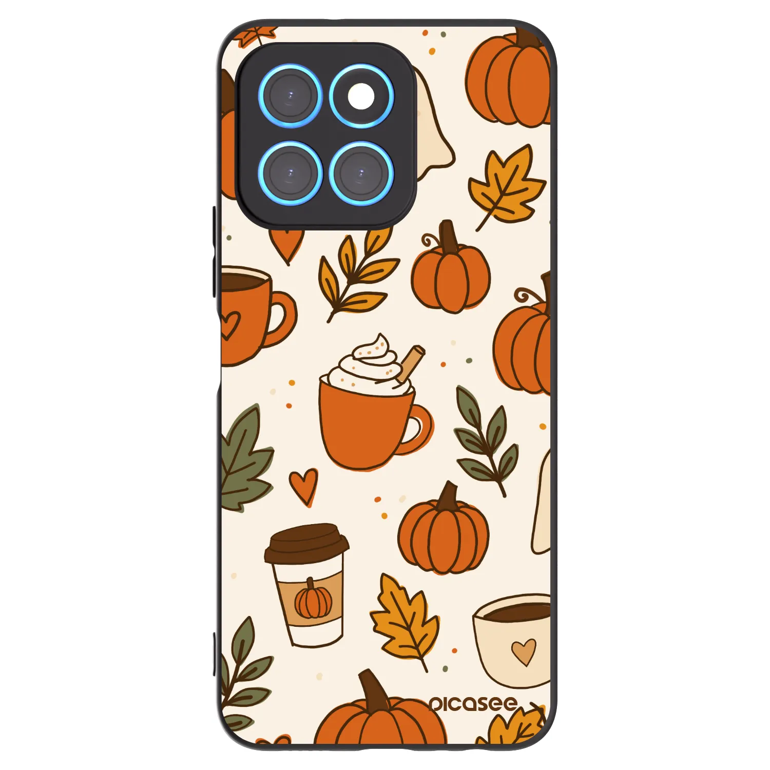Picasee silikonski črni ovitek za Honor X8 5G - Fall vibes