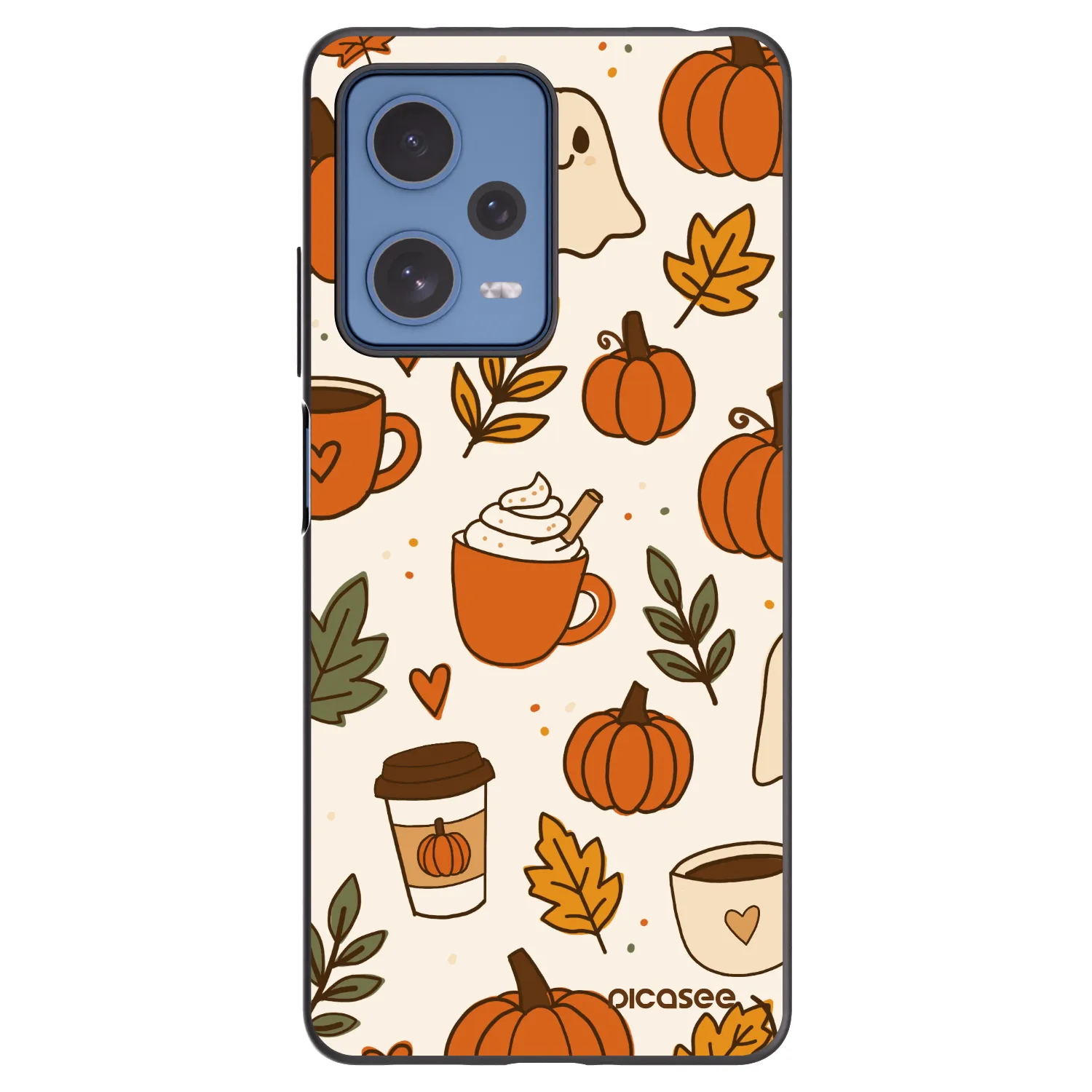 Picasee silikonski črni ovitek za Xiaomi Redmi Note 12 Pro 5G - Fall vibes