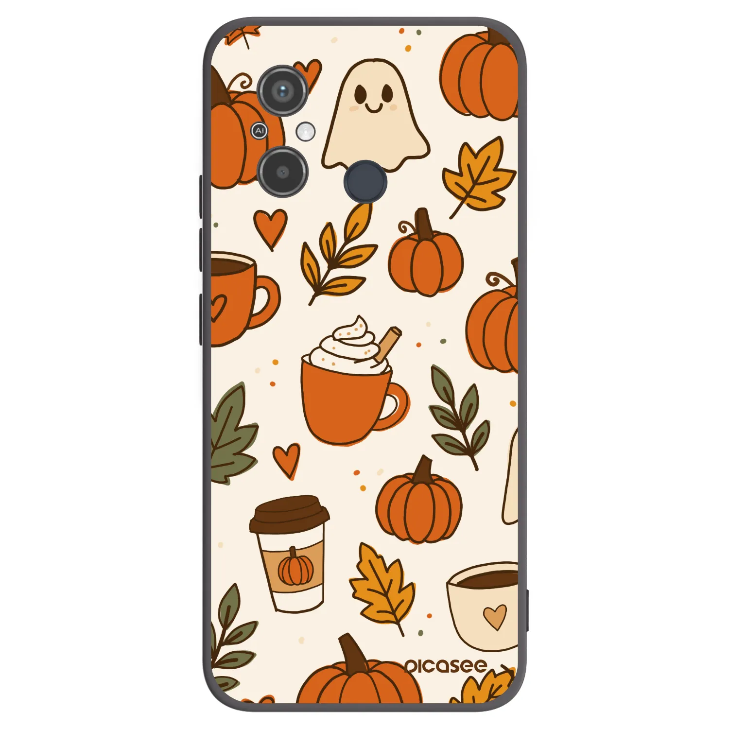 Picasee silikonski črni ovitek za Xiaomi Redmi 12C - Fall vibes
