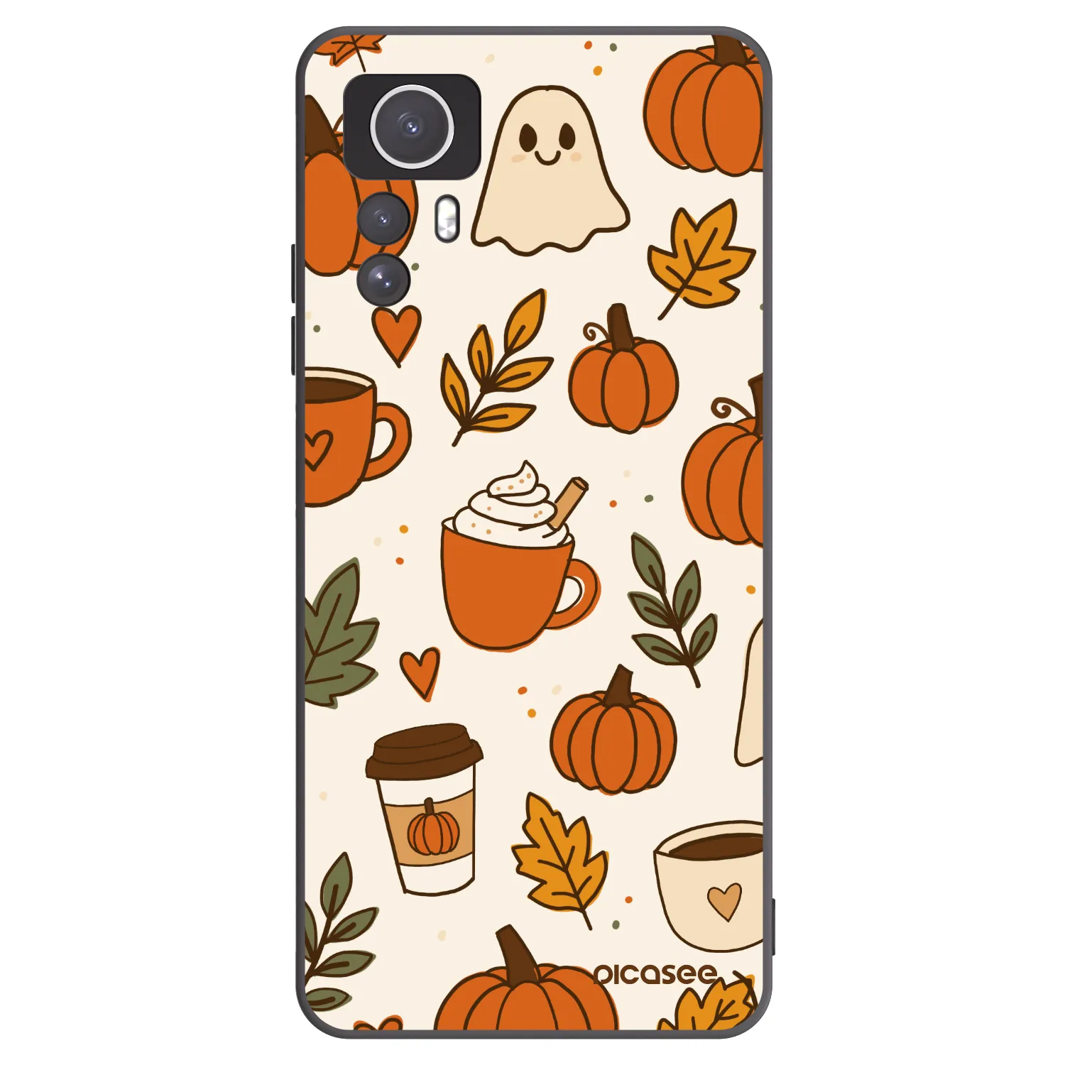 Picasee silikonski črni ovitek za Xiaomi Redmi Note 12S - Fall vibes
