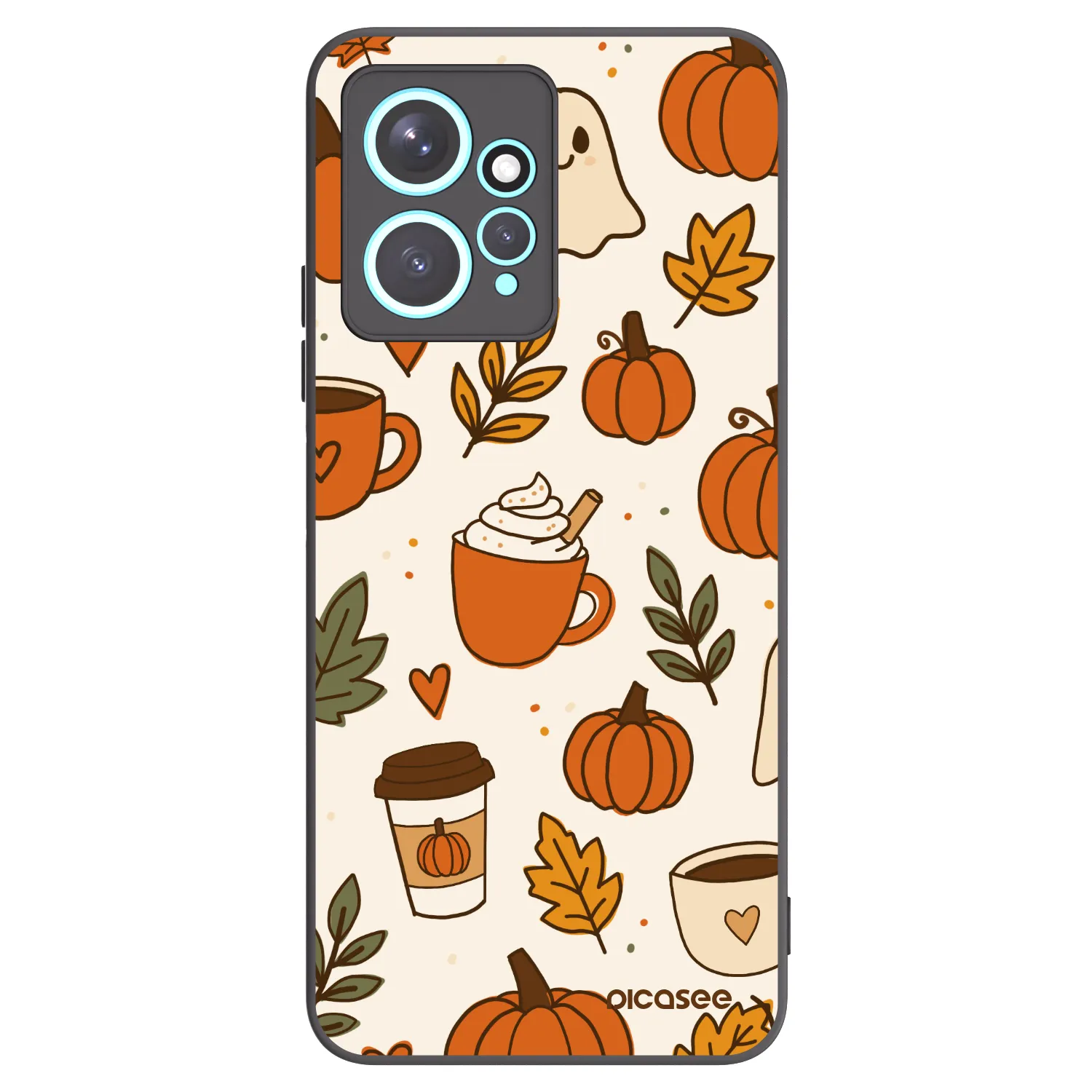 Picasee silikonski črni ovitek za Xiaomi Redmi Note 12 4G - Fall vibes